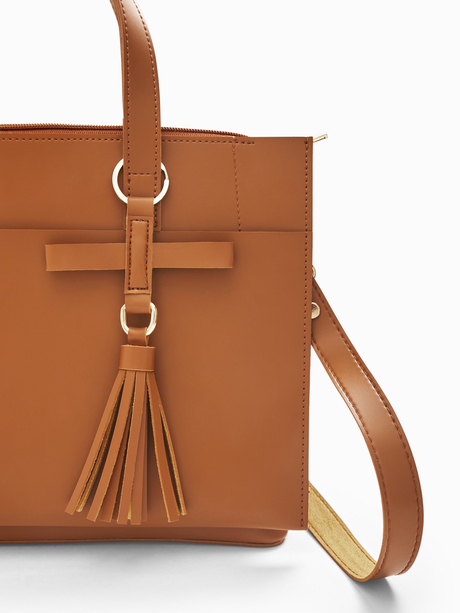 Tan tassel bag sale