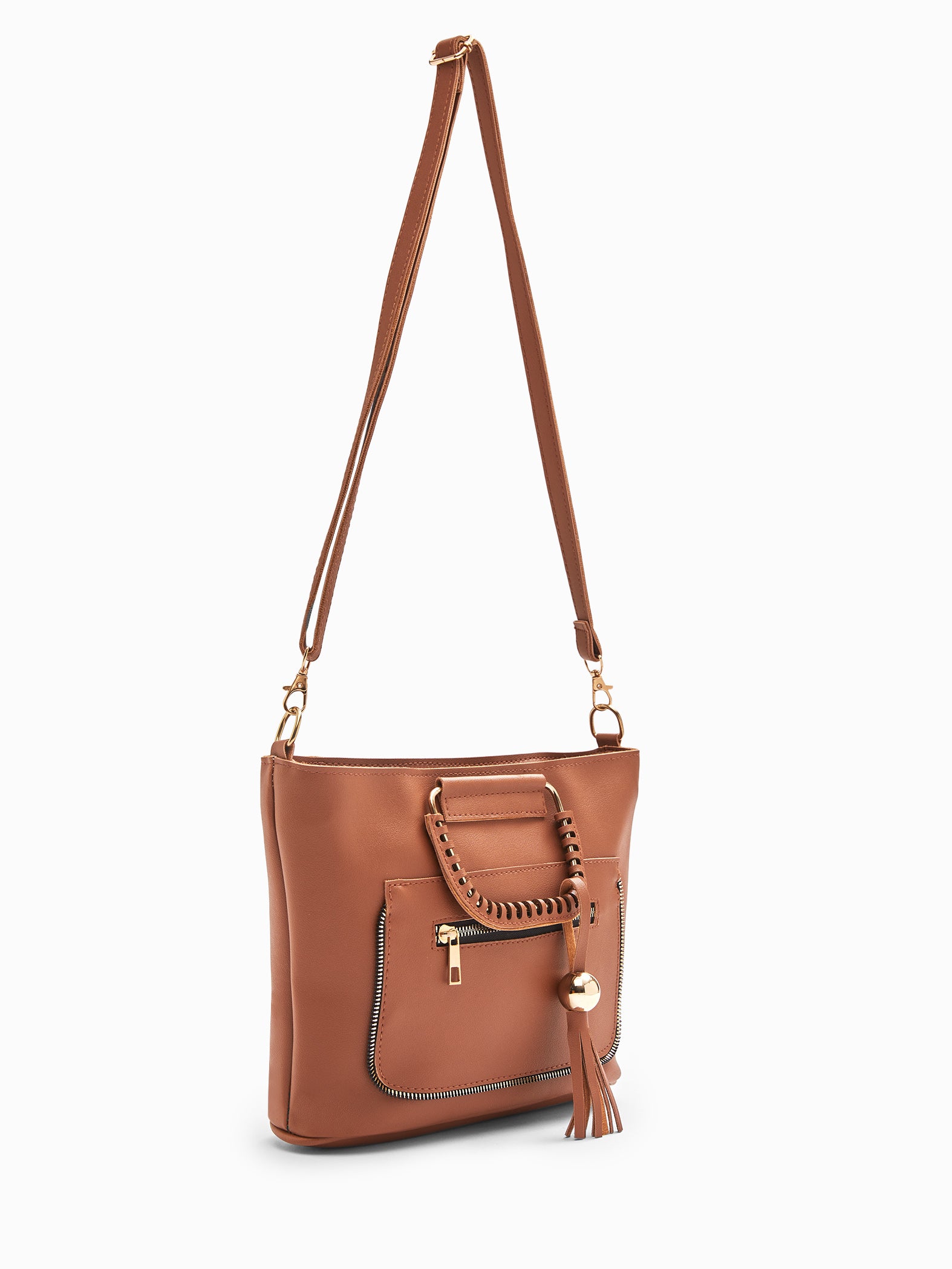 Tan Tassle Tote