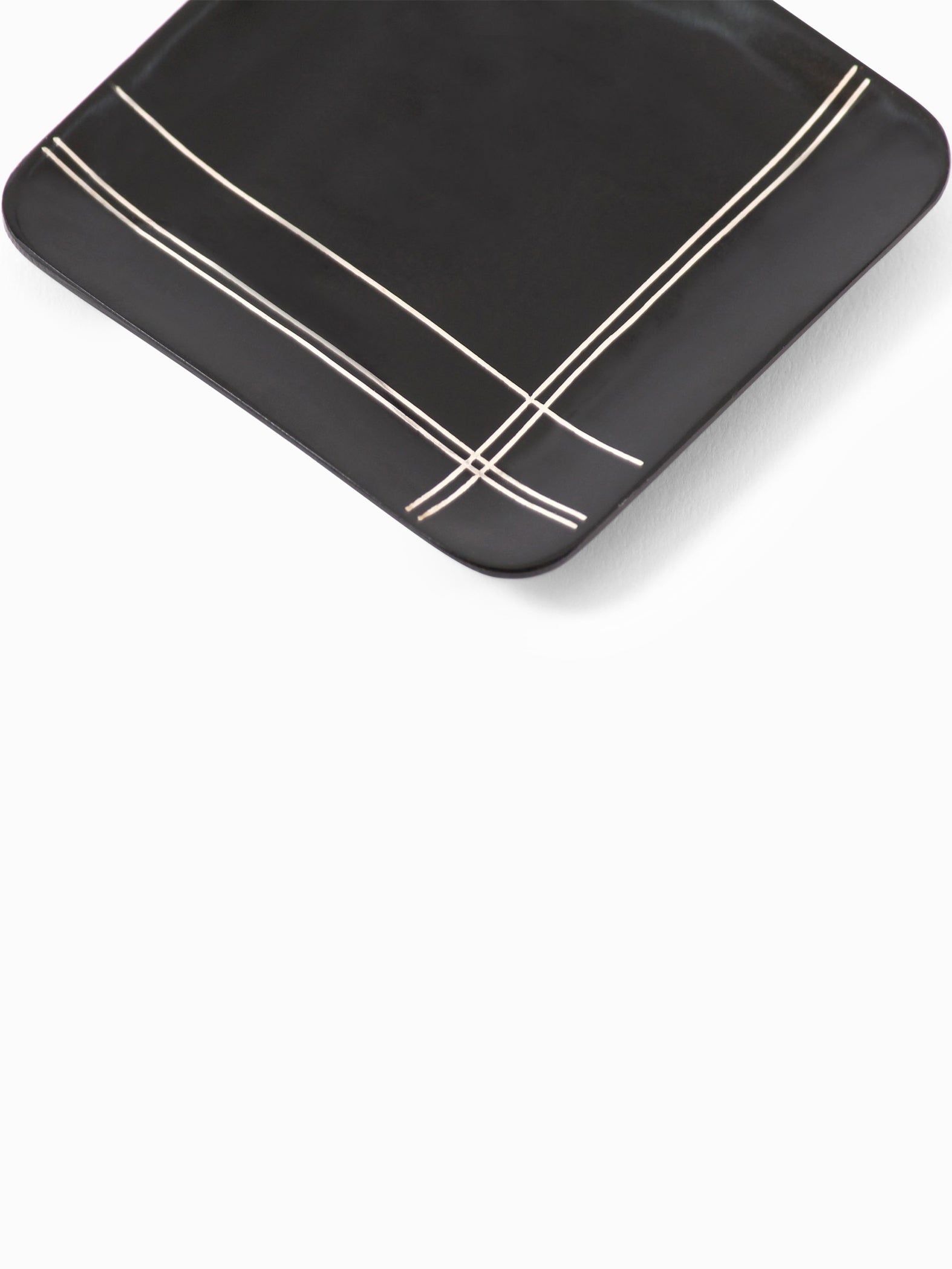 Tangram Bidri Lakeer Square Lid Coaster by AnanTaya