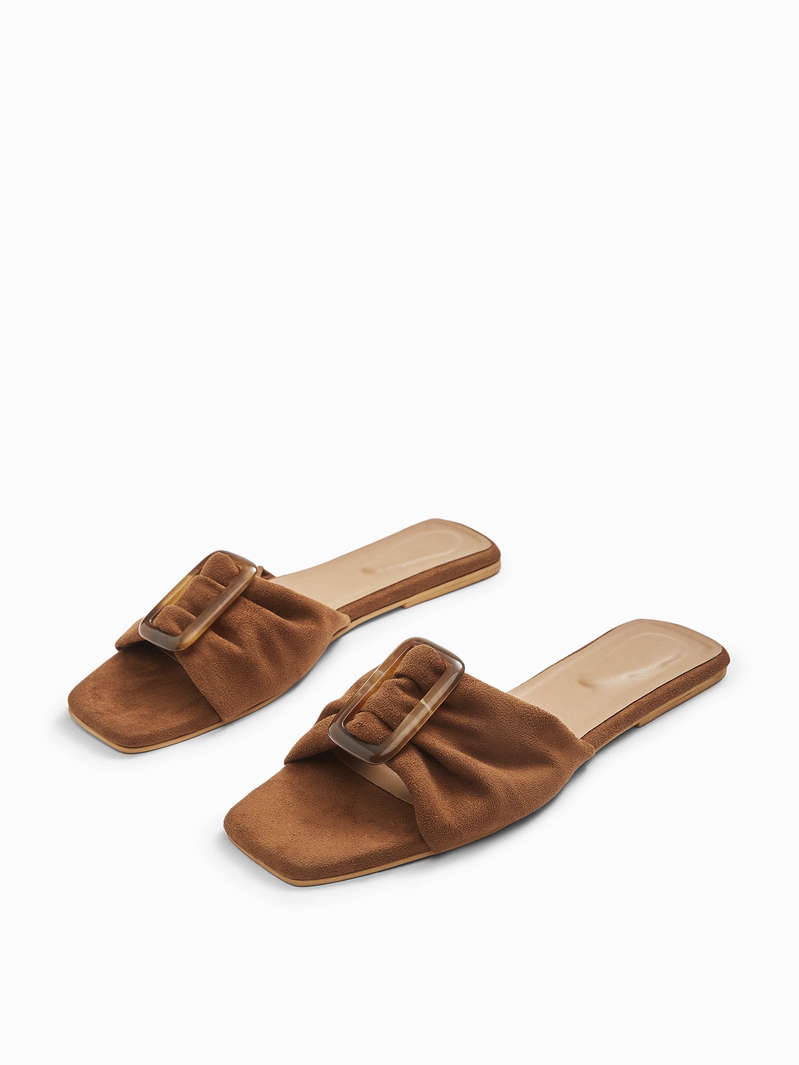 Brown Buckle Flats