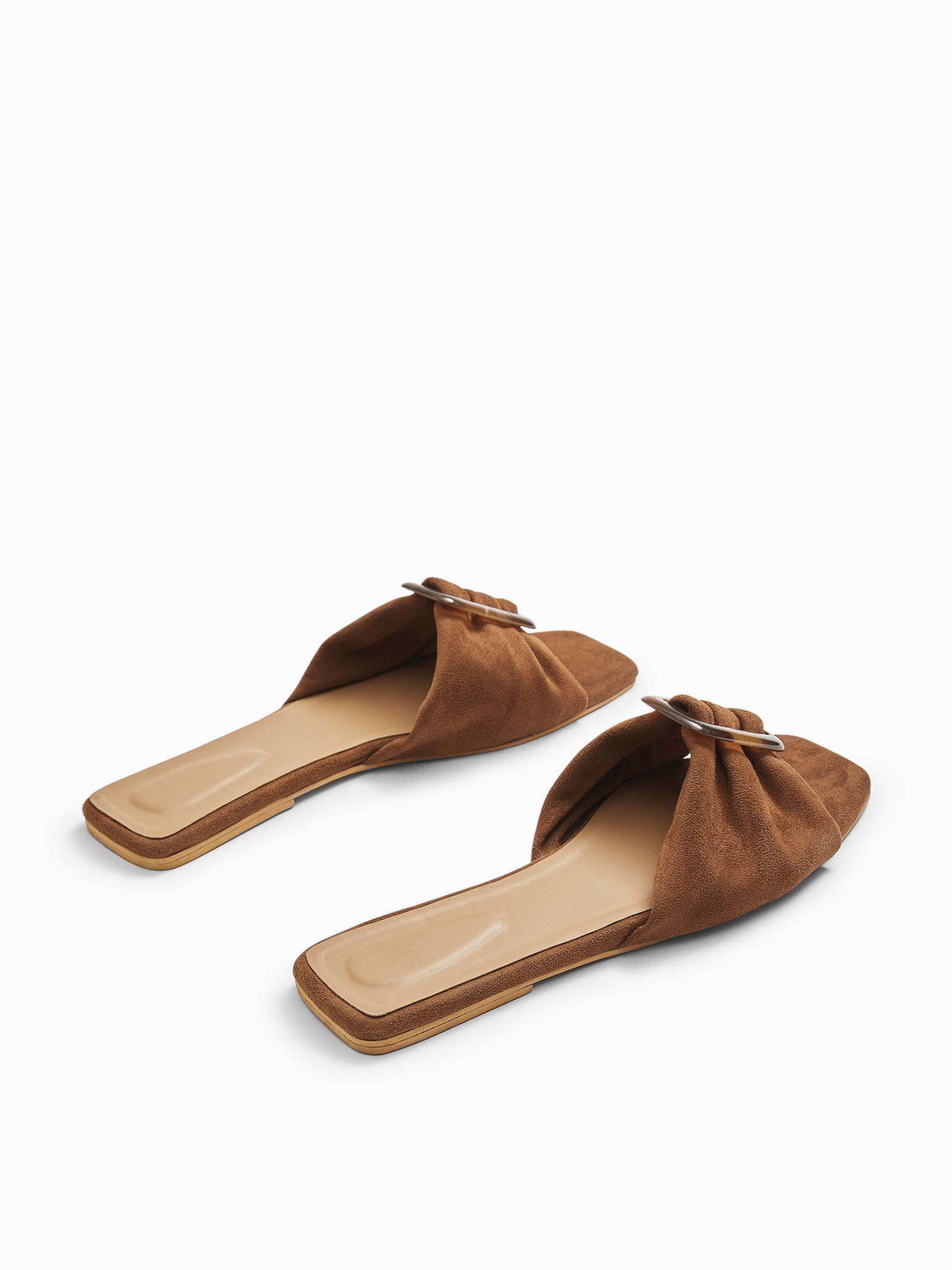 Brown Buckle Flats