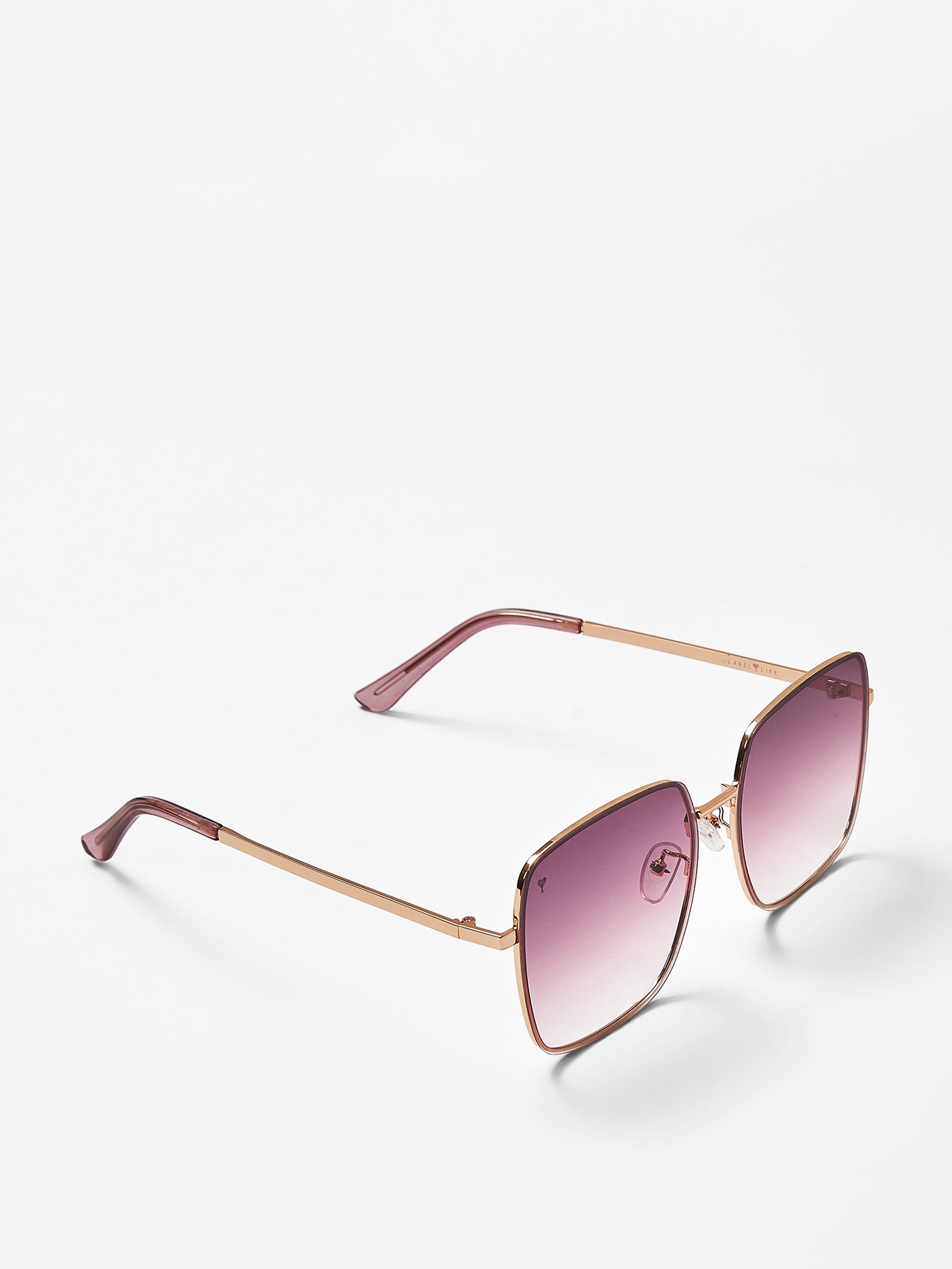 Blush Ombre Square Sunglasses