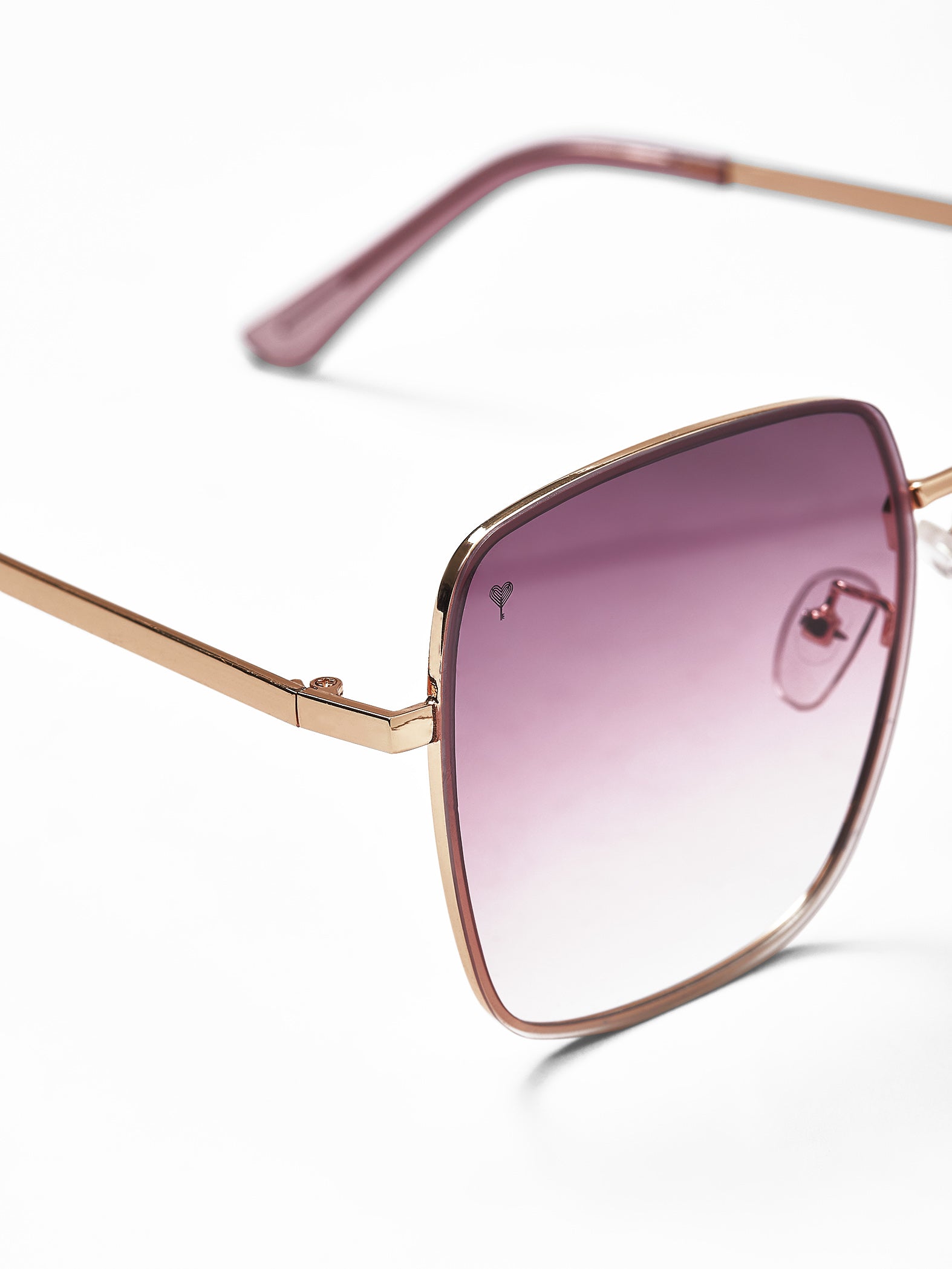 Blush Ombre Square Sunglasses