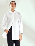 White Drop Shoulder Shirt