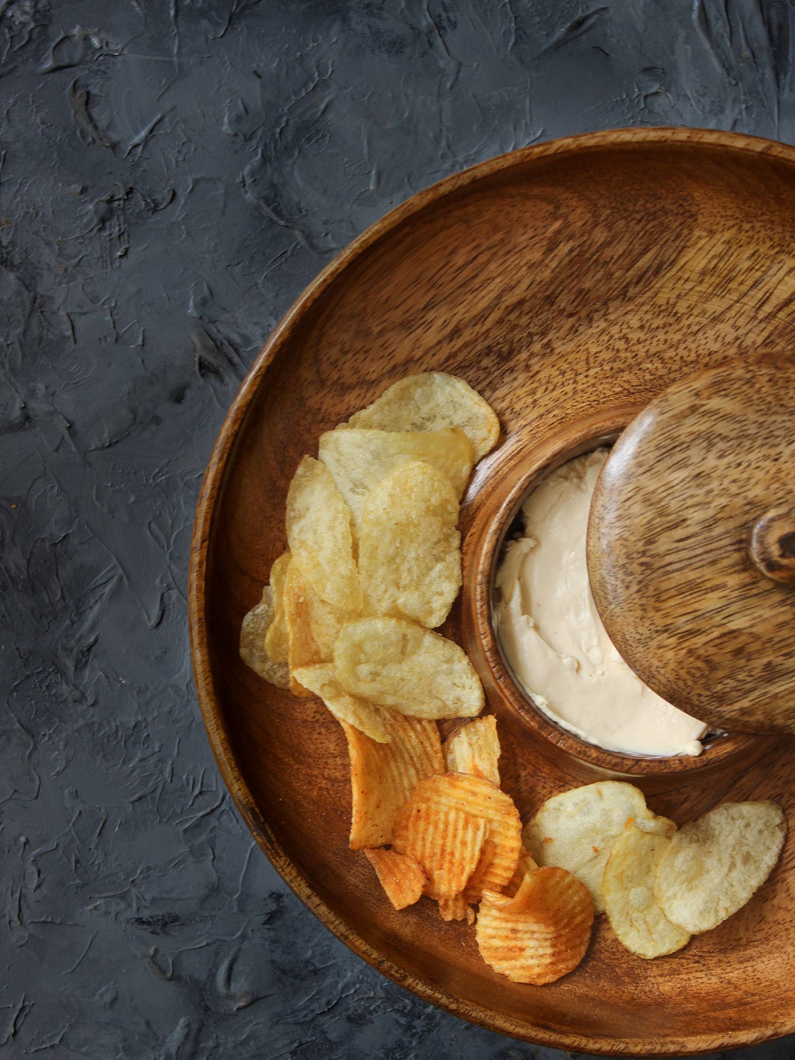 Wooden Chip & Dip Platter