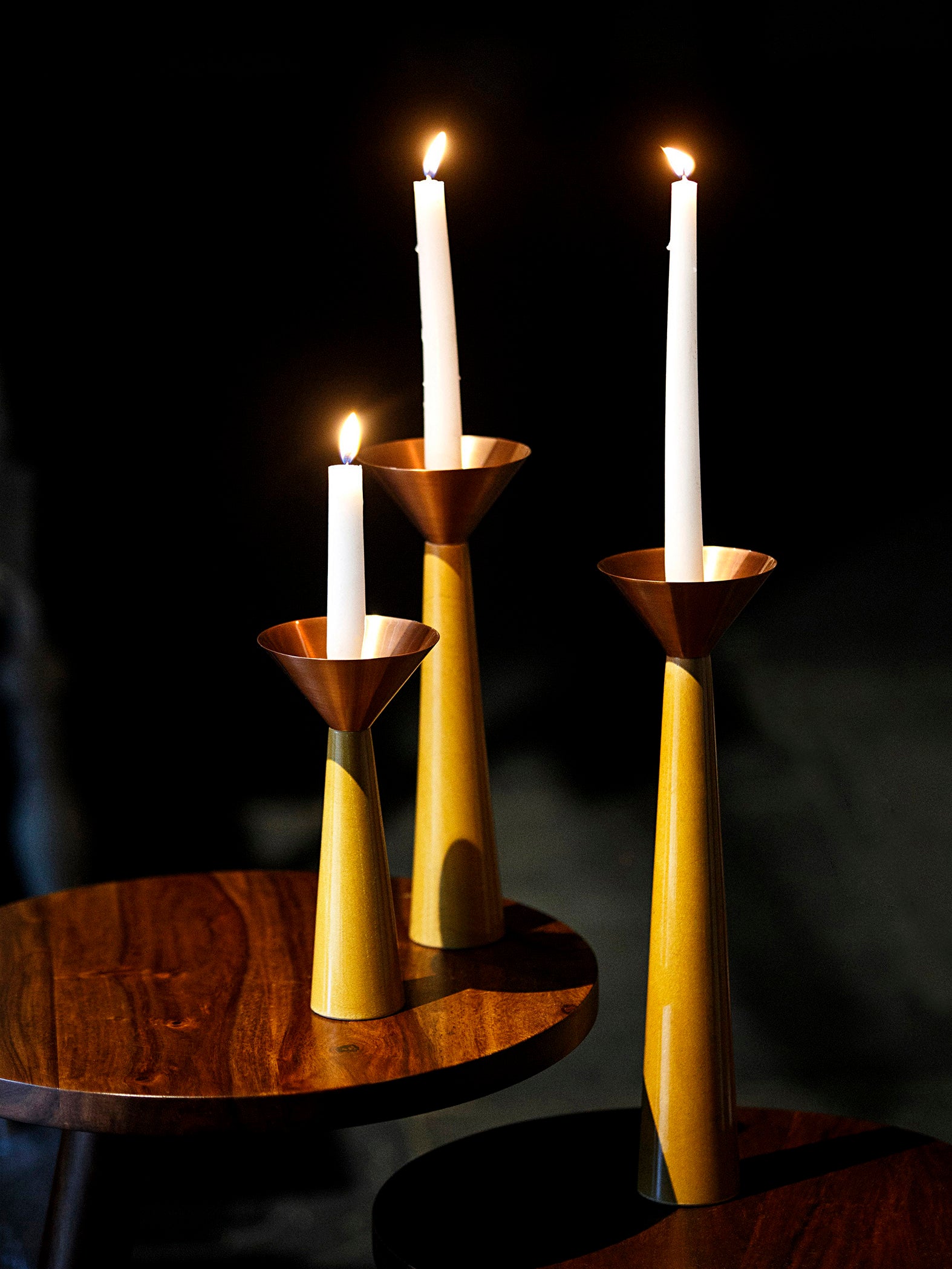 Yellow Candle Stand Large
