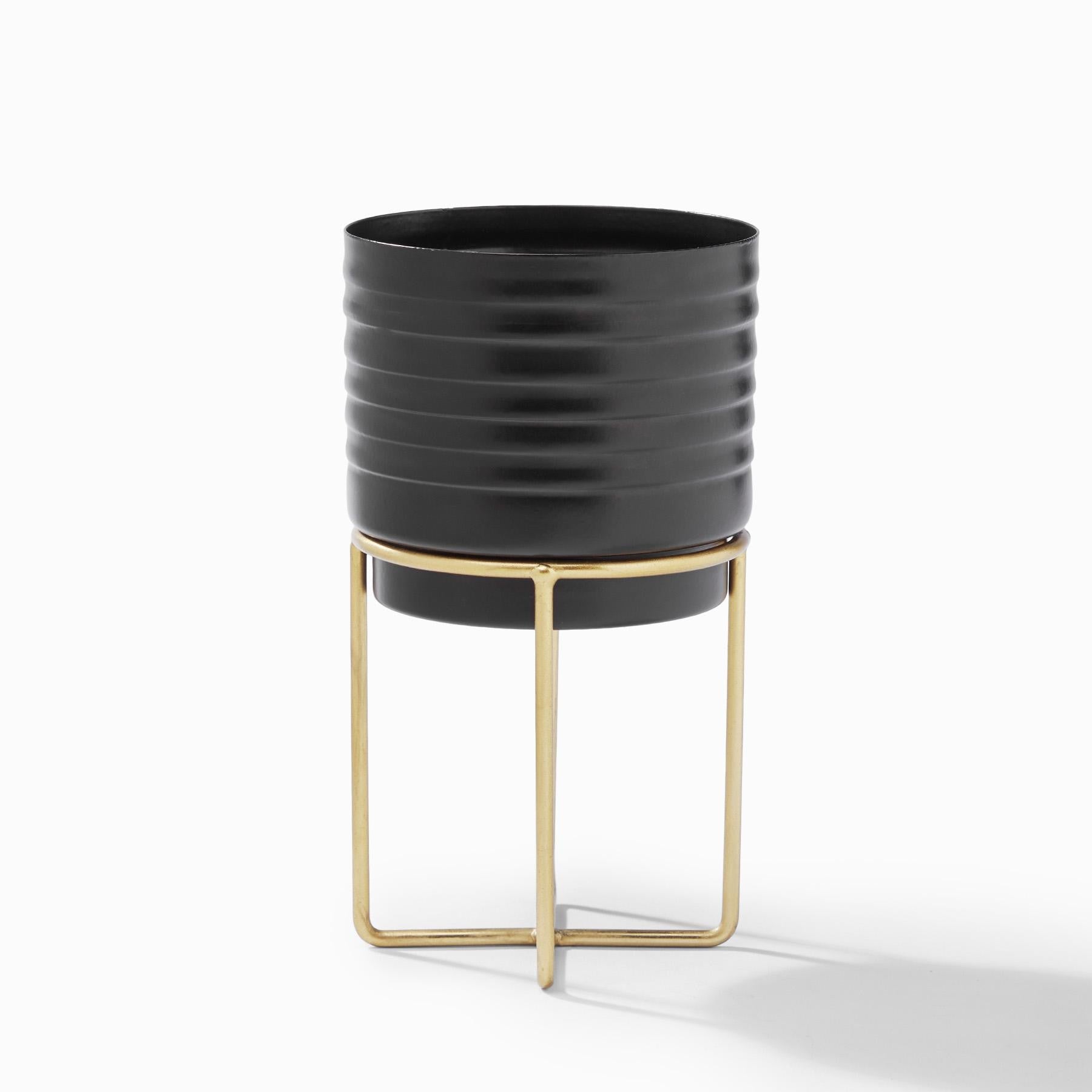 Black & Gold Minimal Planter