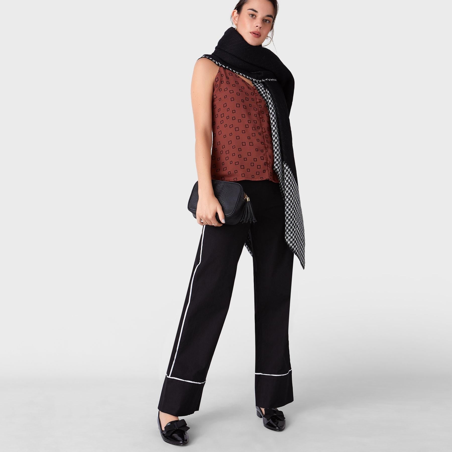 Monochrome High Waist Pants