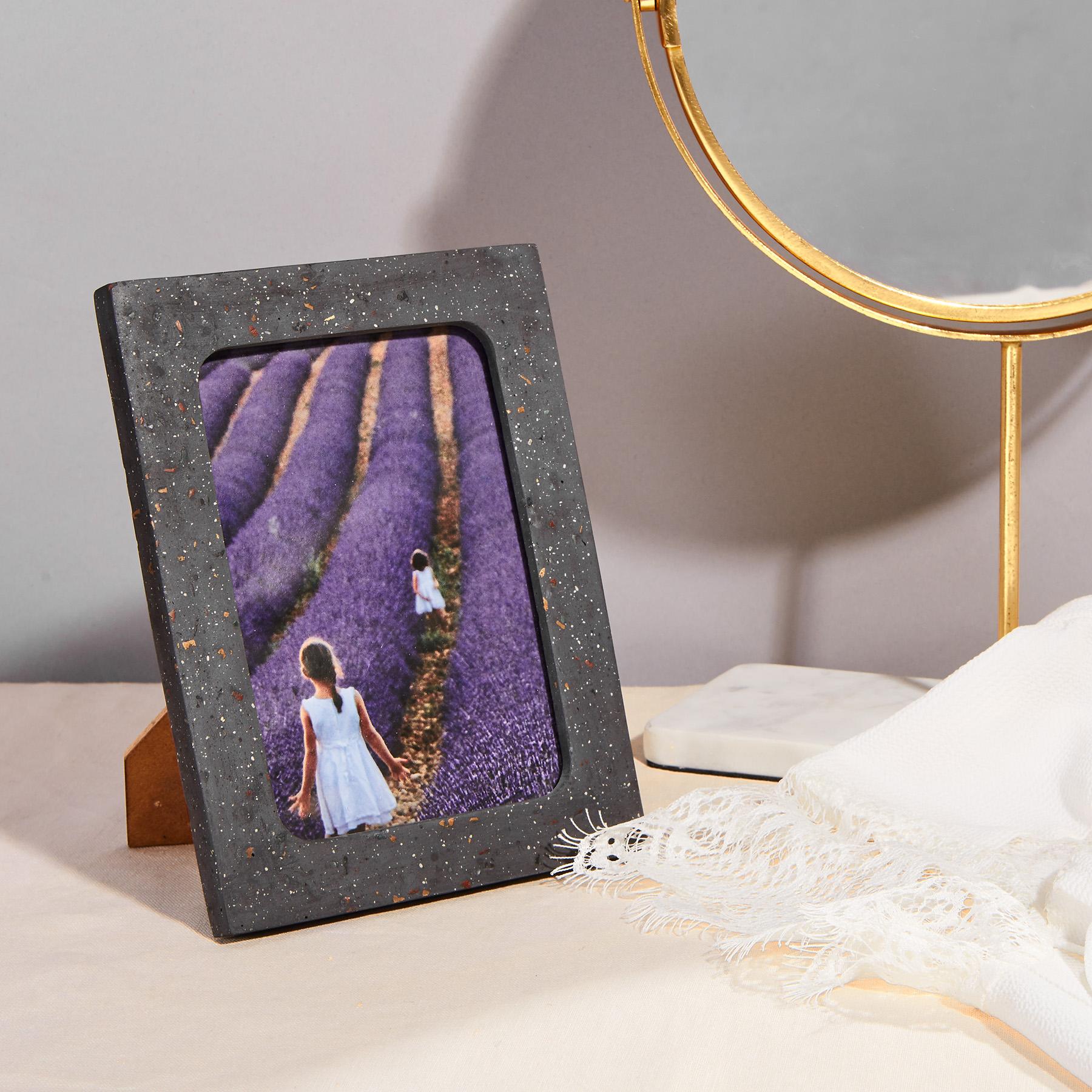Charcoal Terrazzo Photo Frame