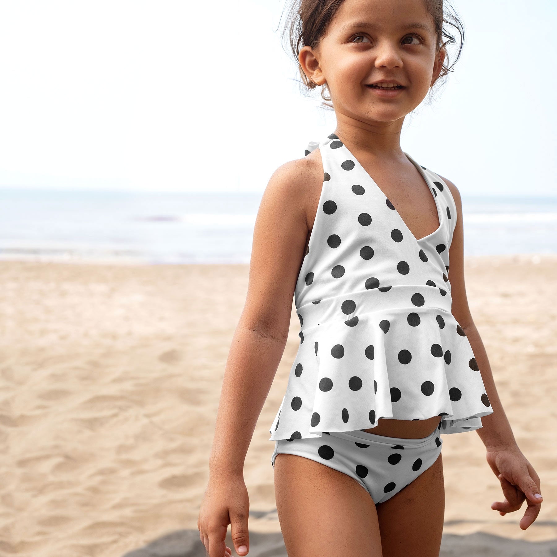 Mini Monochrome Polka Bikini Bottom