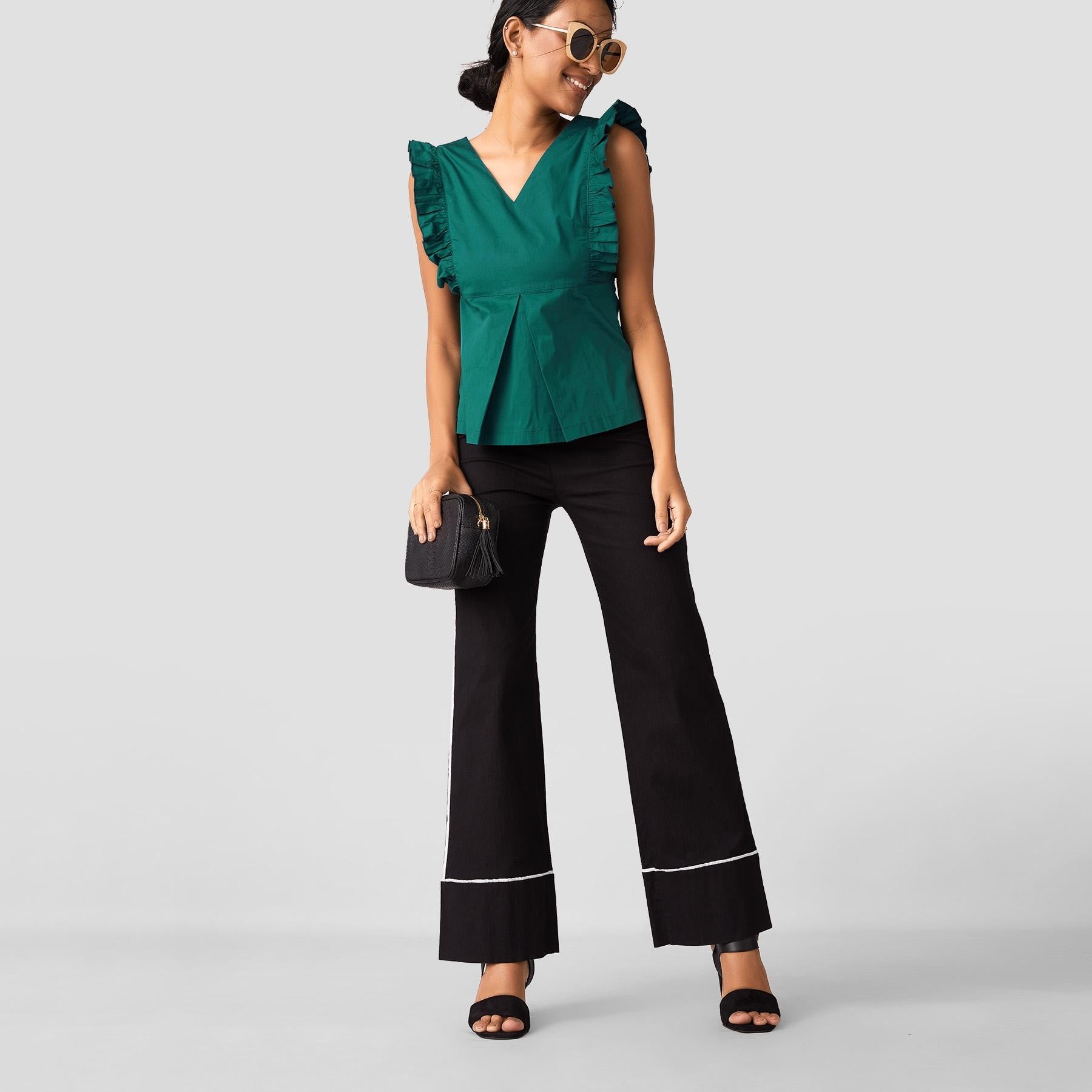 Monochrome High Waist Pants