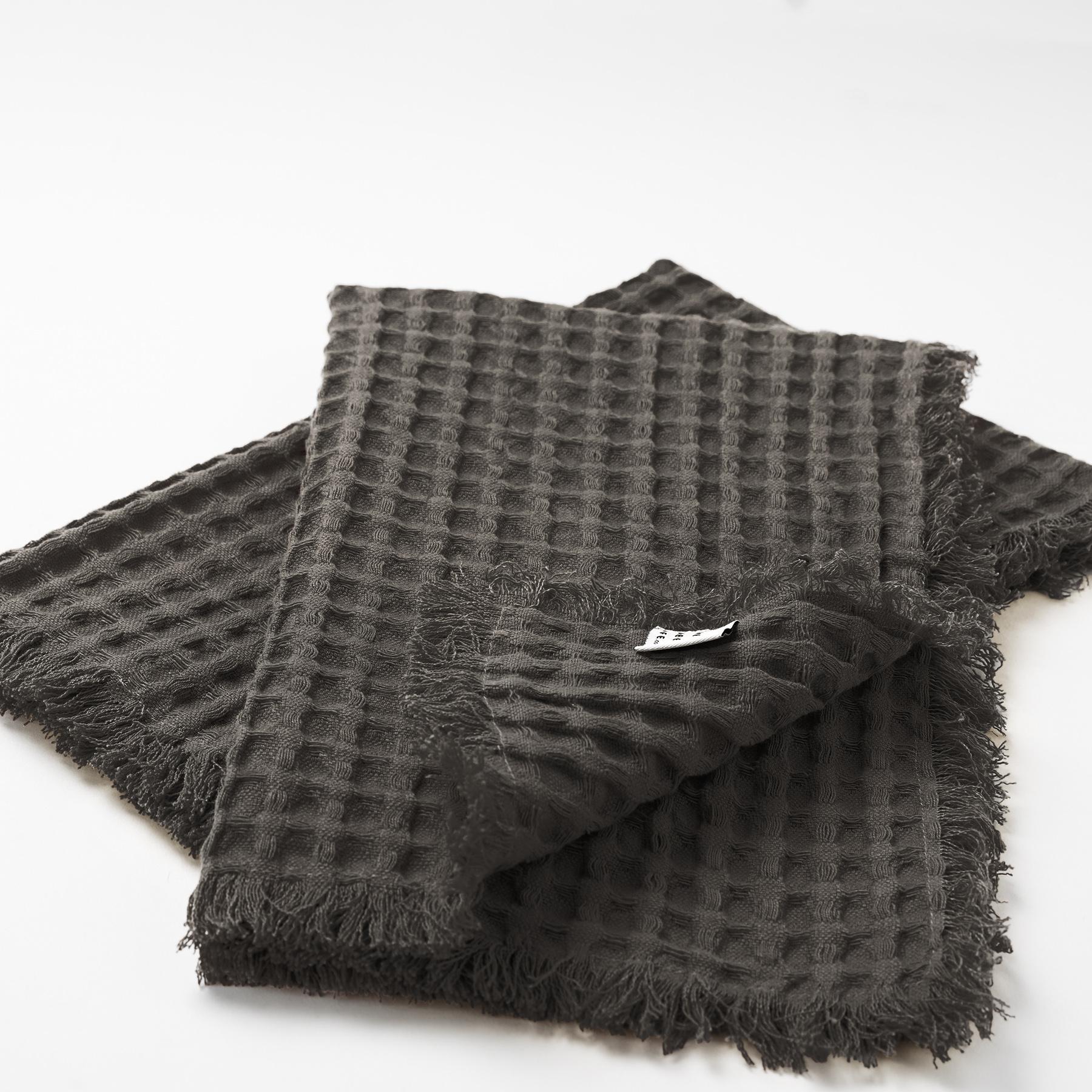 Grey Waffle Hand Towel