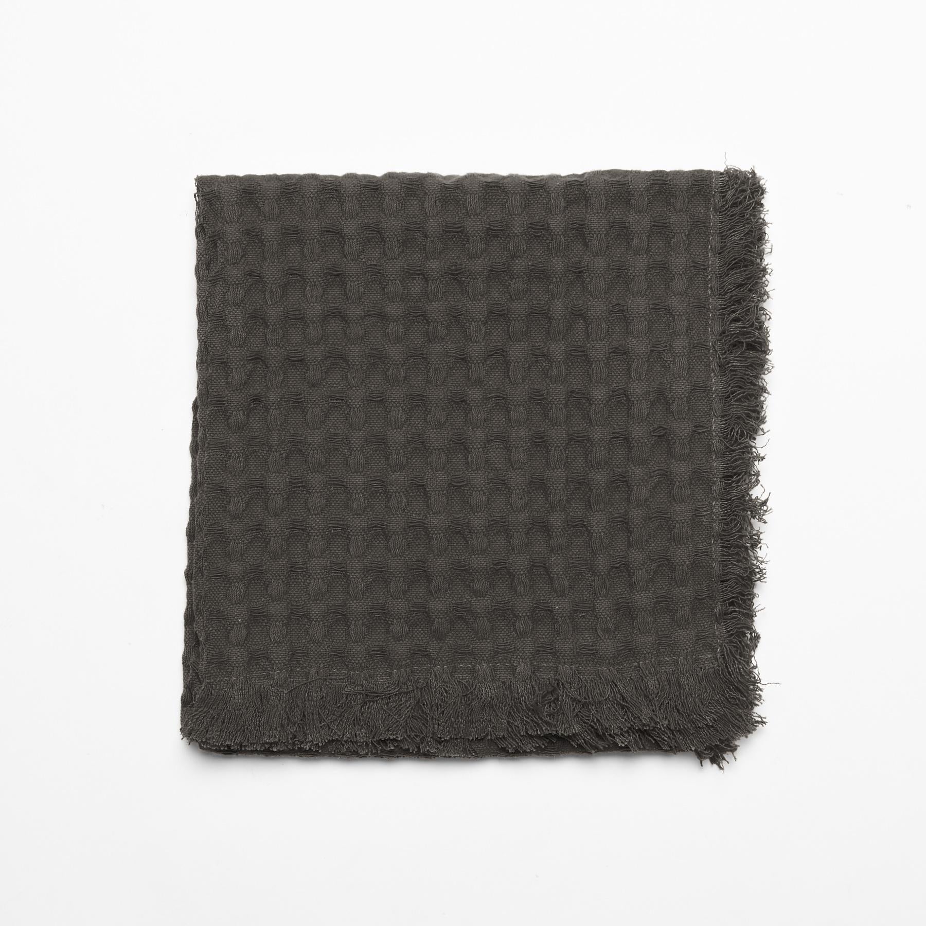 Grey Waffle Hand Towel