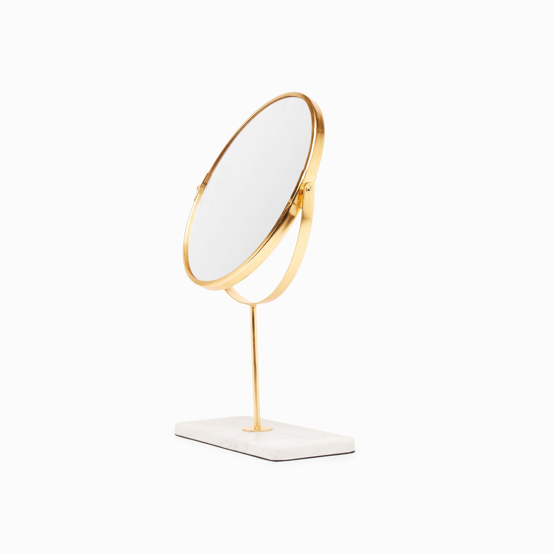 Marble & Gold Round Table Mirror