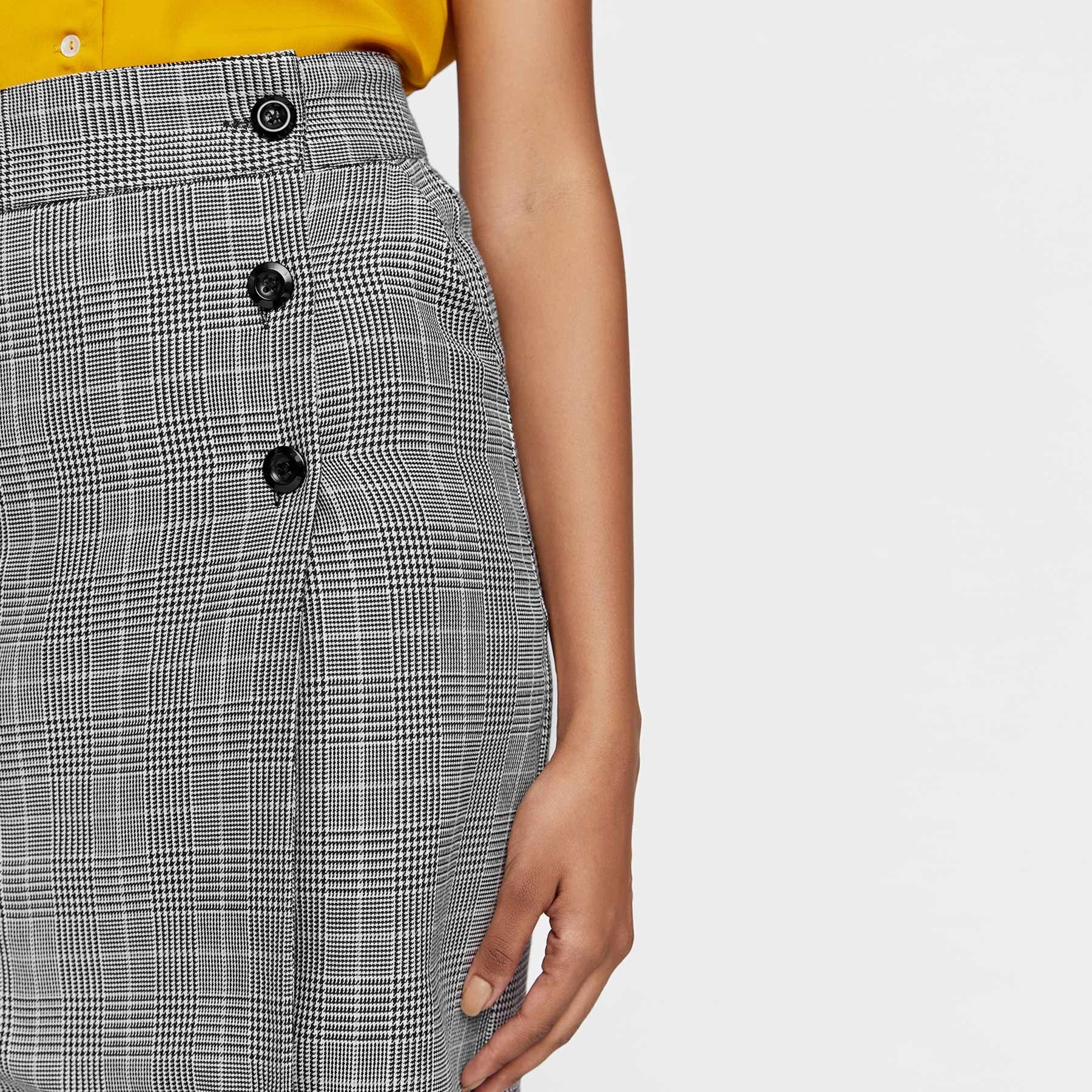 Houndstooth Overlap Skirt