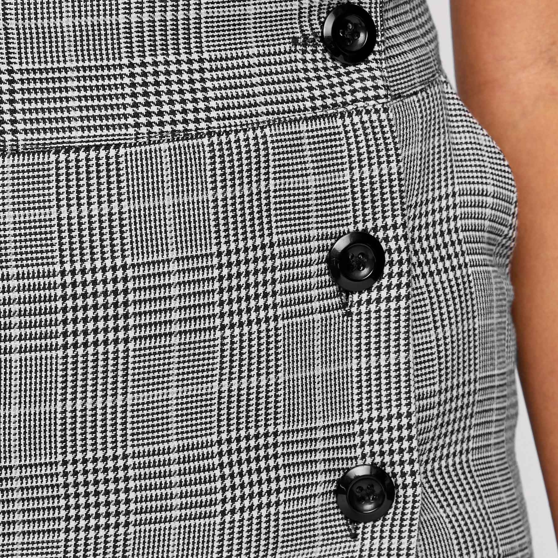 Houndstooth Overlap Skirt