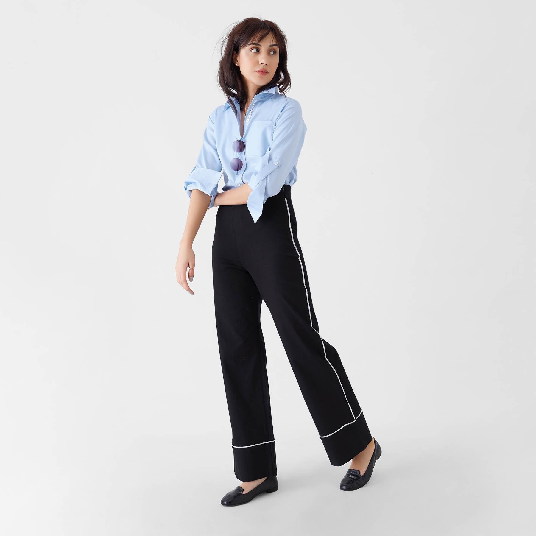 Monochrome High Waist Pants