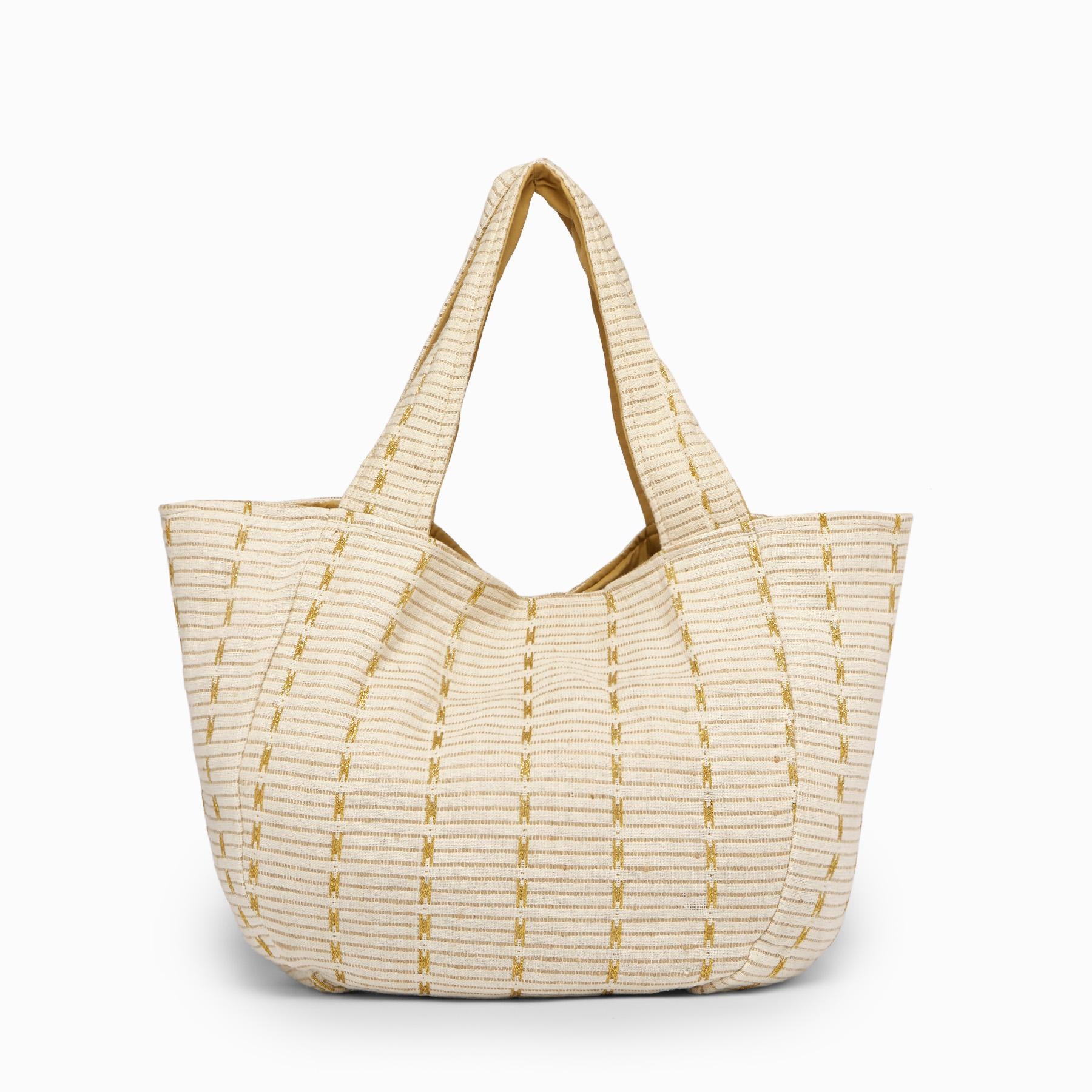 Ivory & Gold Tote