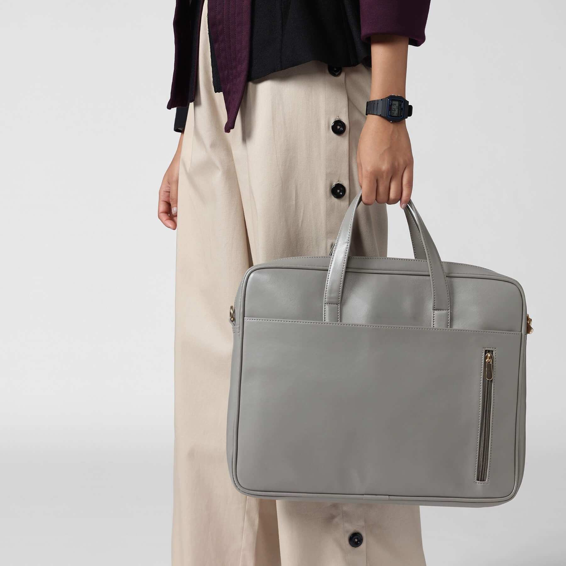 Grey Laptop Bag