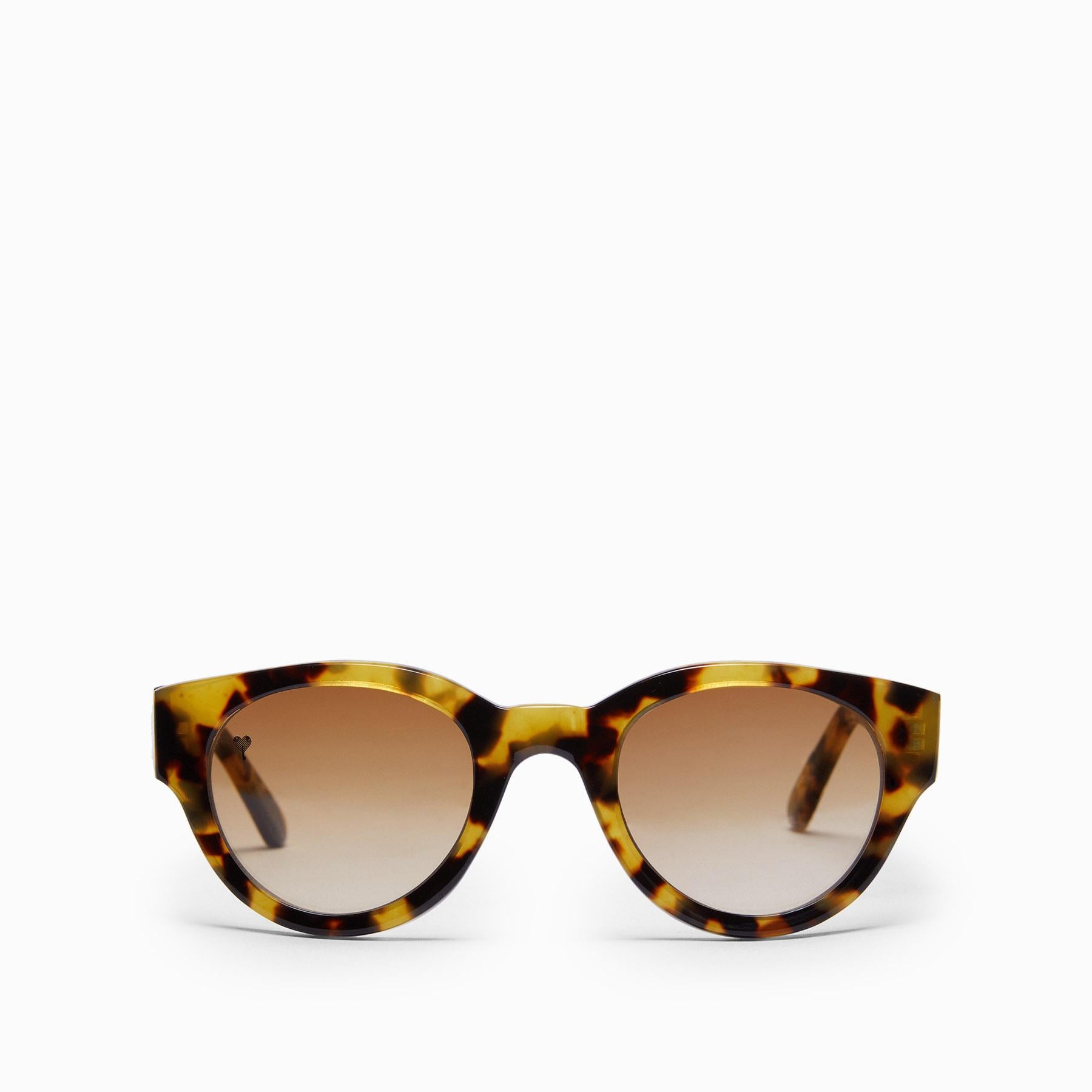 Light Tortoise Shell Oval Sunglasses