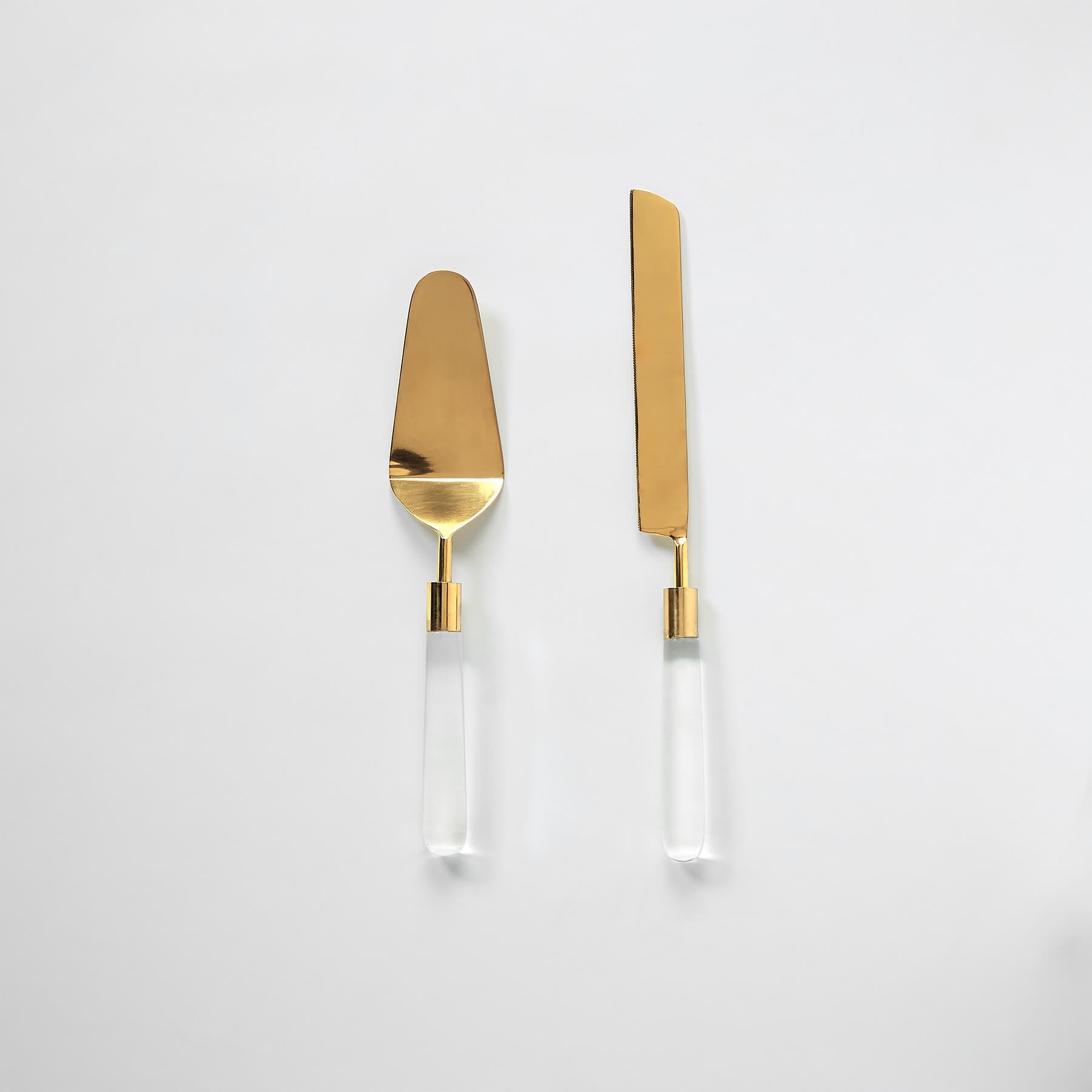 Acrylic & Gold Dessert Serving Set
