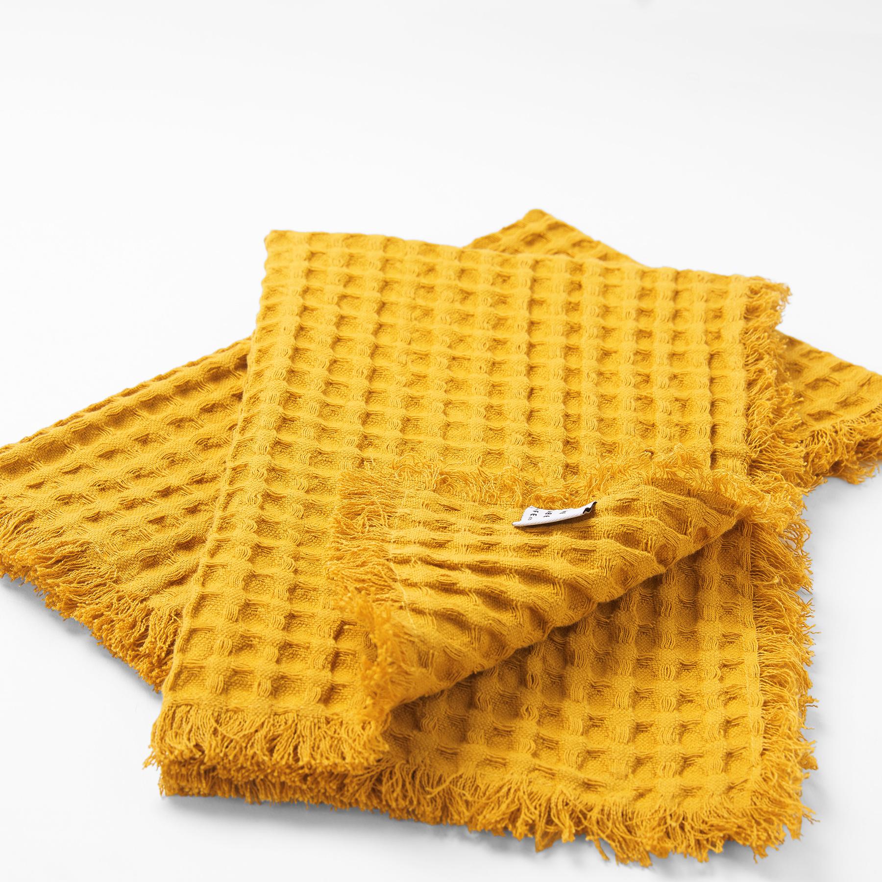 Mango Waffle Hand Towel