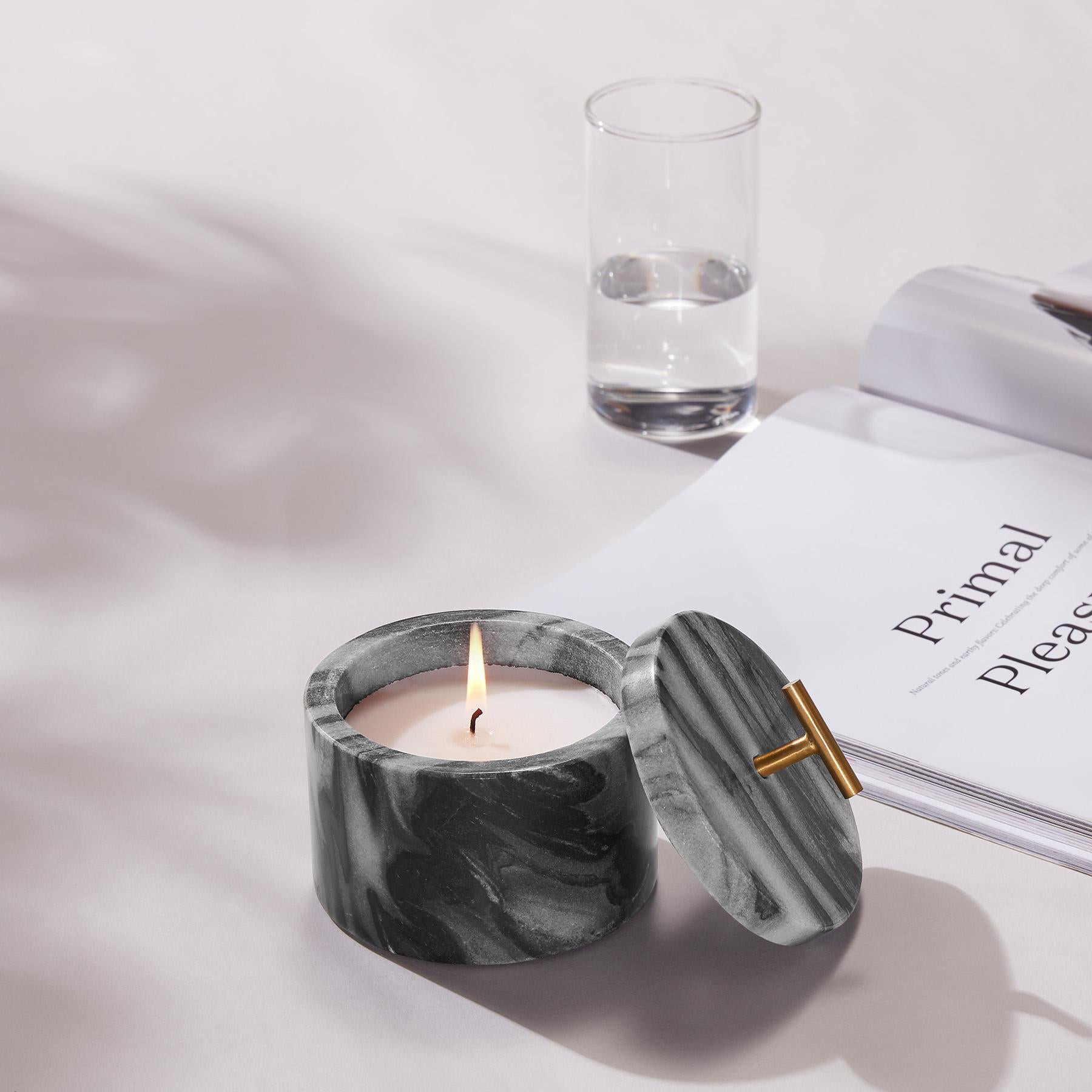 Marble Chamomile Jar Candle