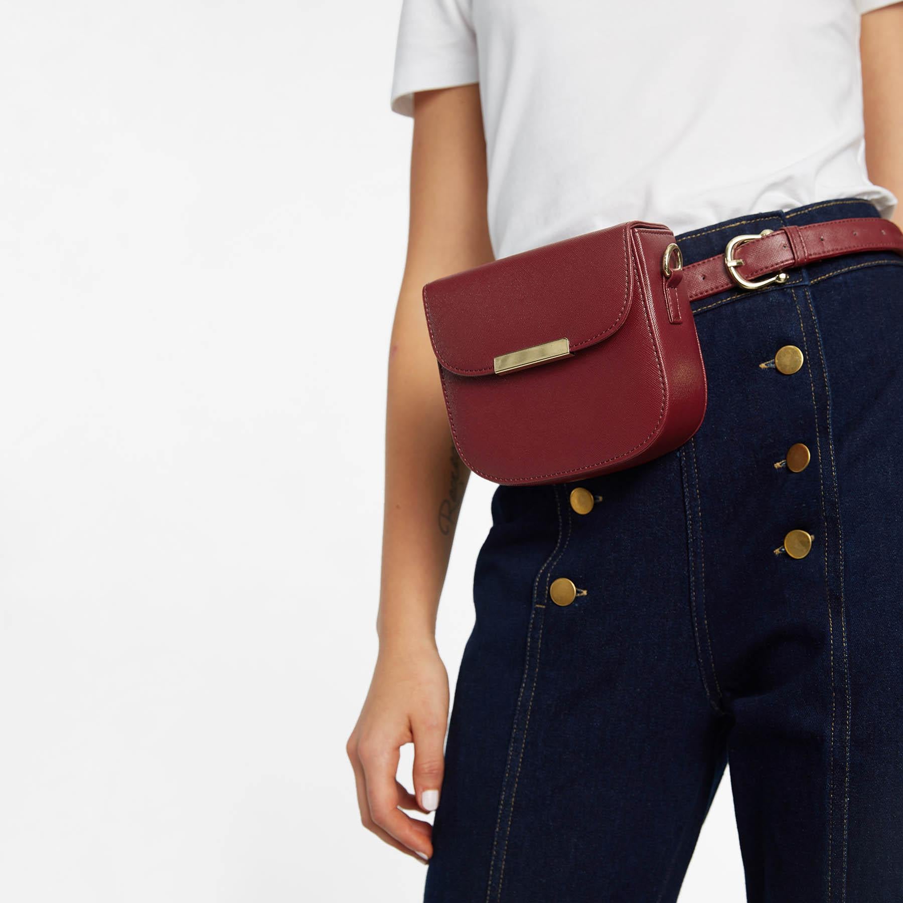 Marsala Cross Body Belt Bag-Free