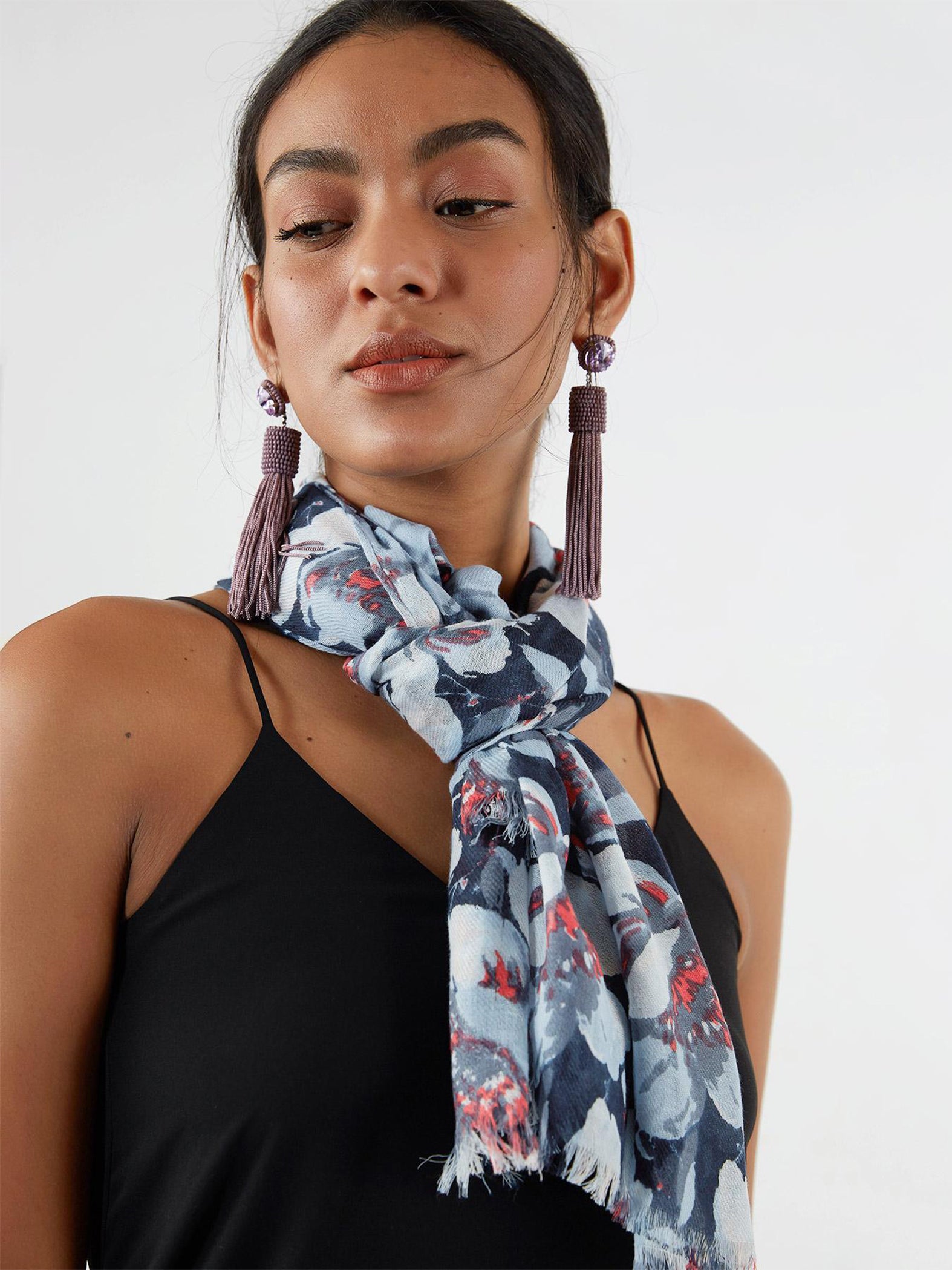 Midnight Floral Scarf