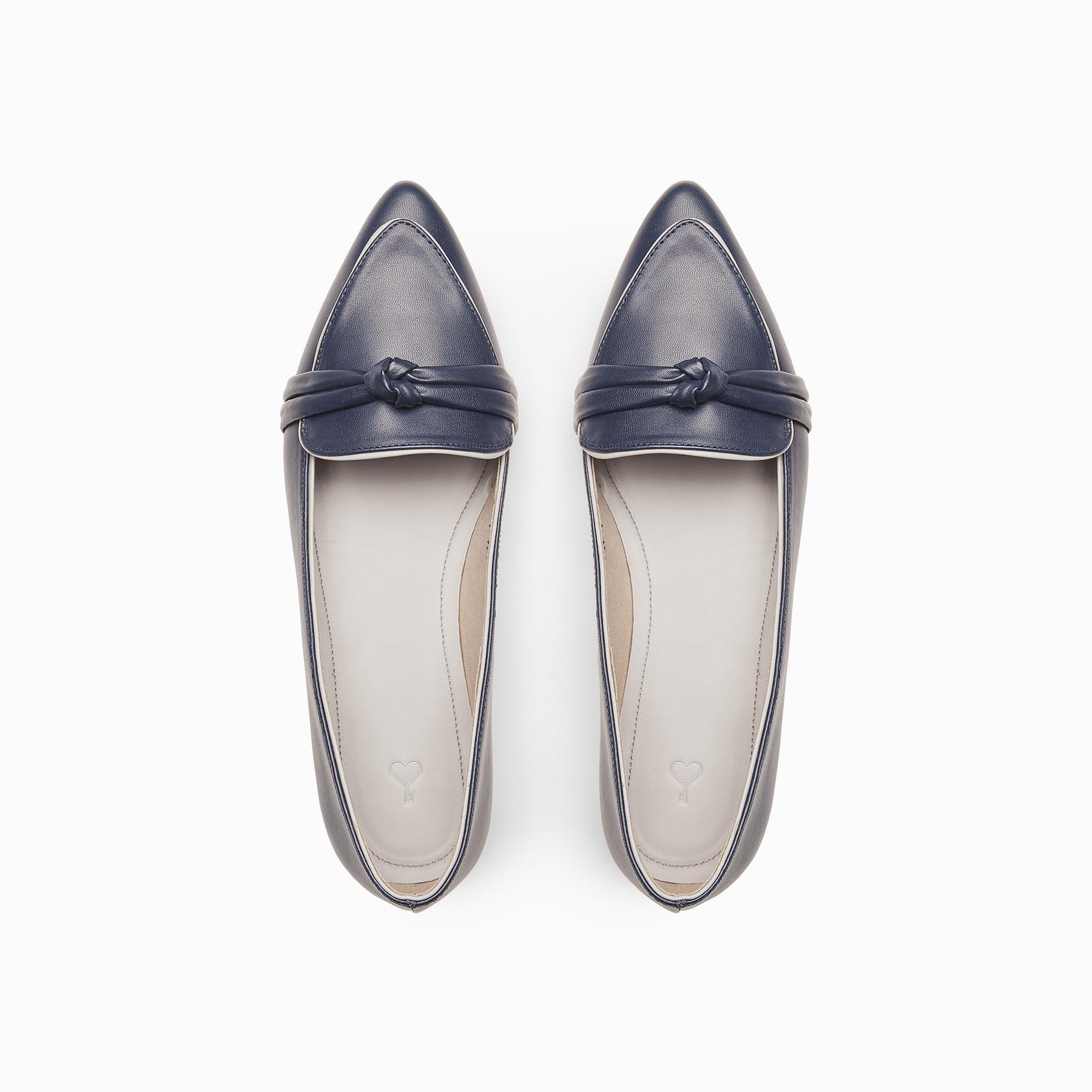 Midnight & Grey Knotted Loafers