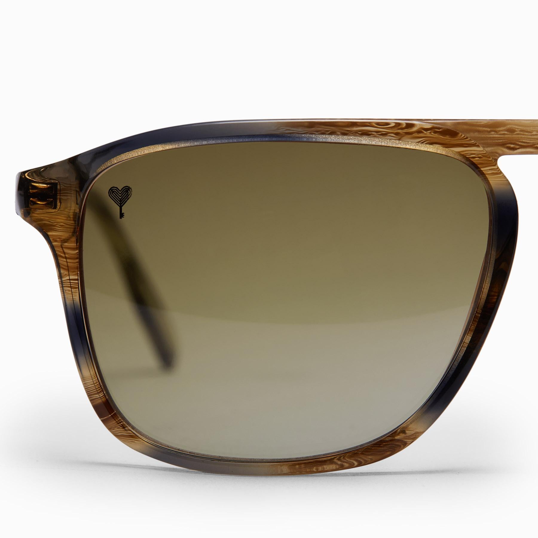 Mocha Square Bridge Sunglasses