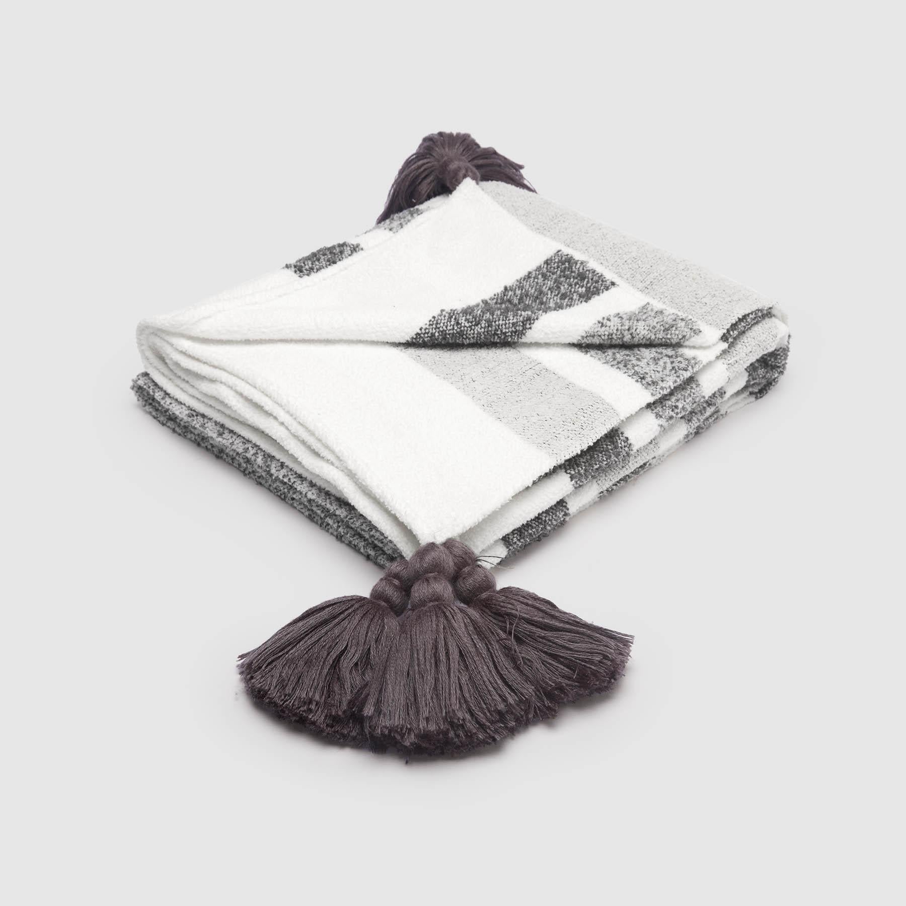 Monochrome Striped Throw