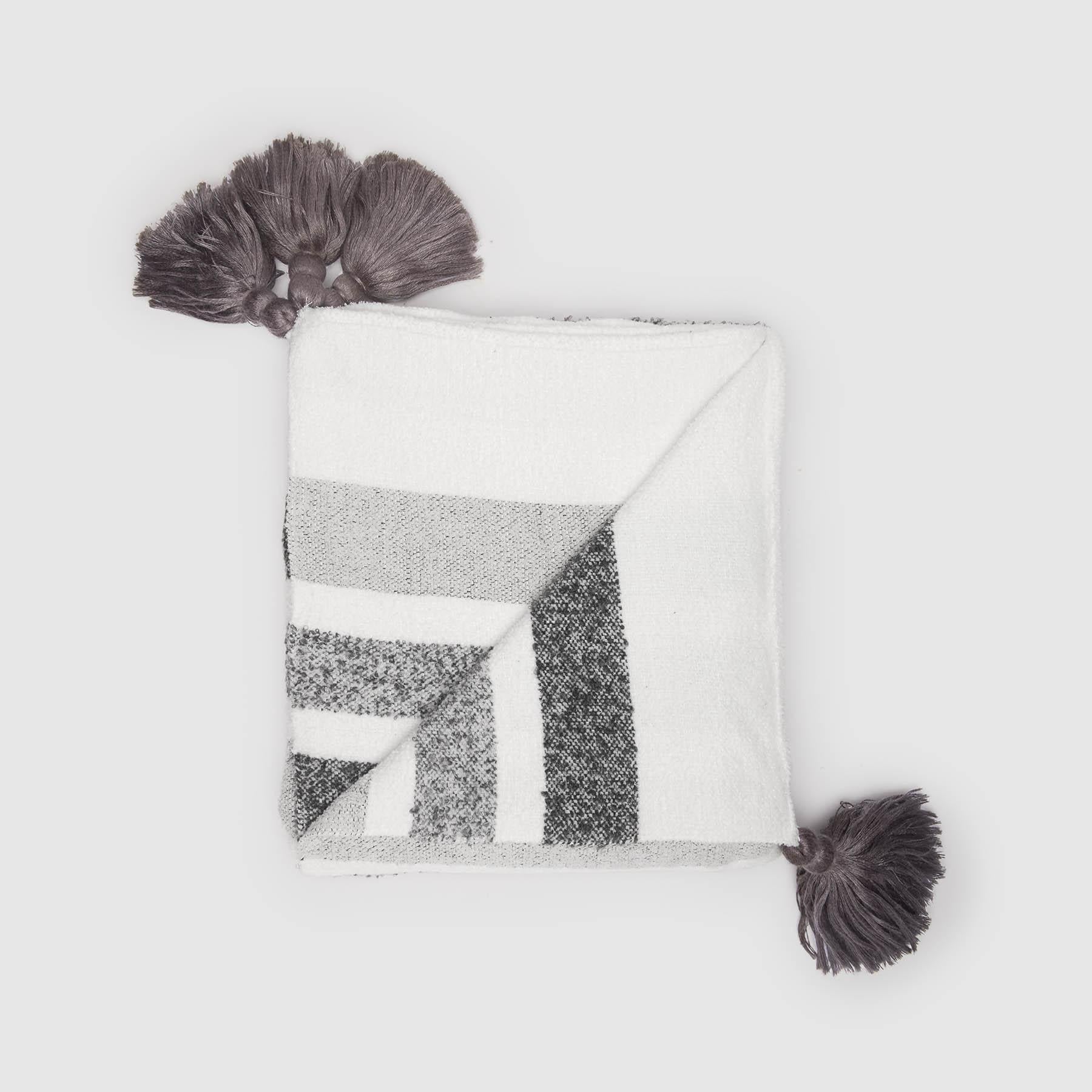 Monochrome Striped Throw