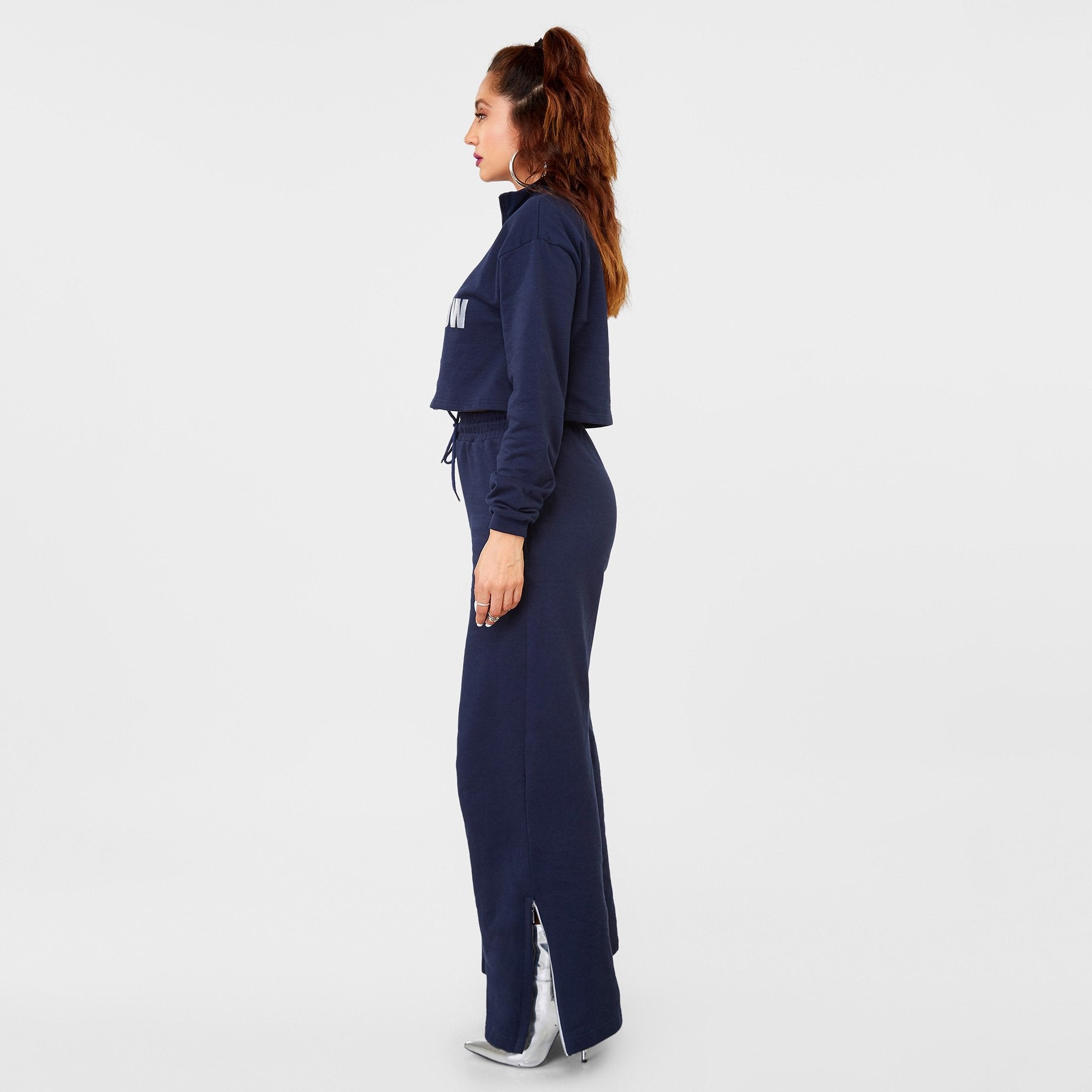 Navy Slogan Women's Tracksuit
