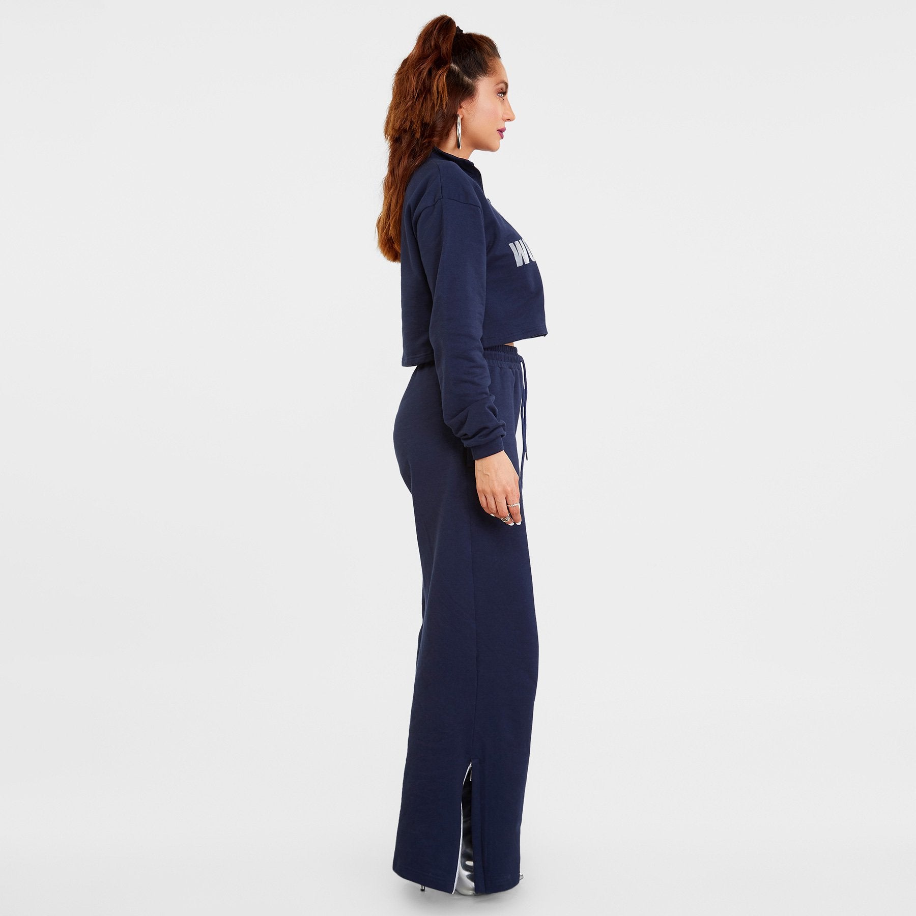Navy Slogan Women's Tracksuit