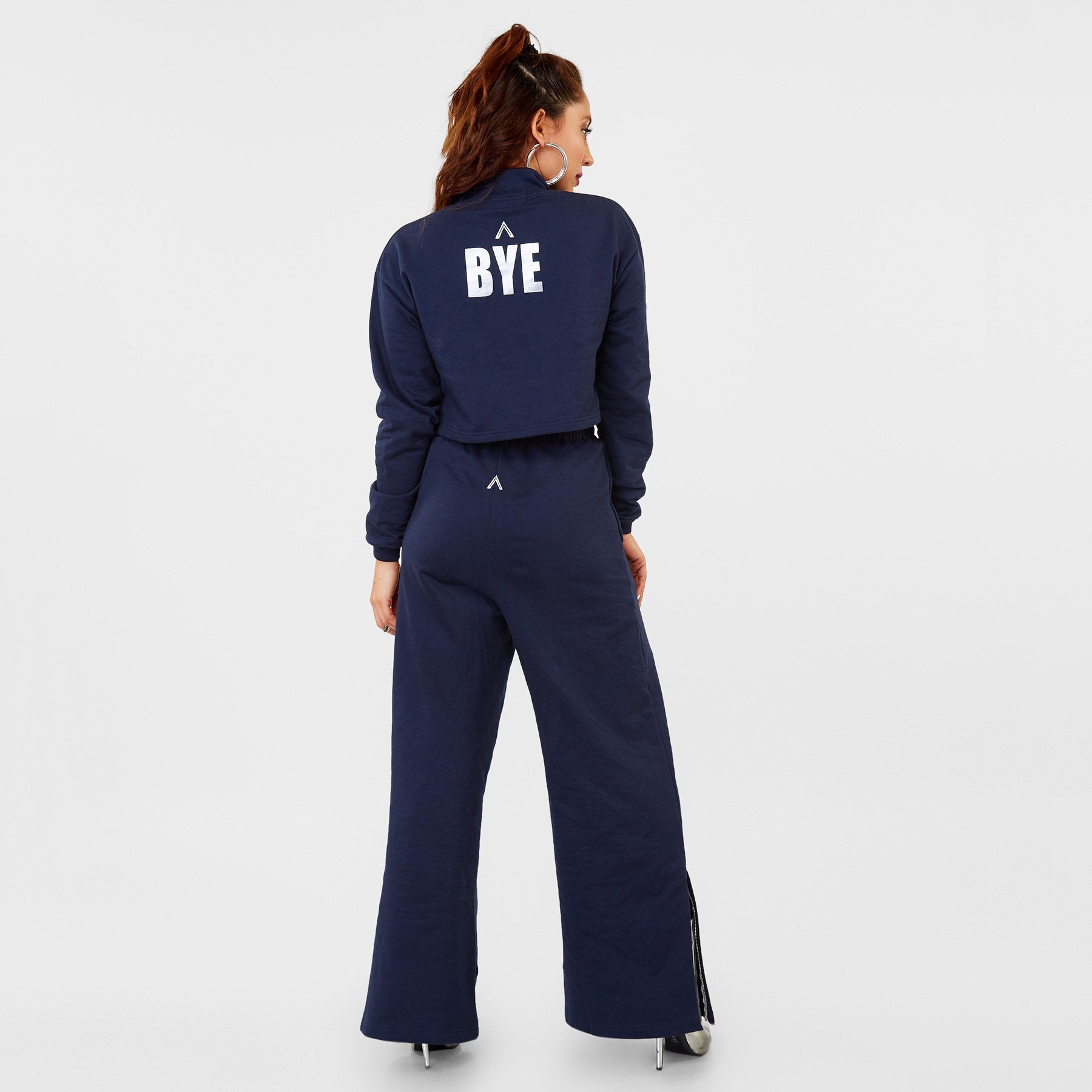 Navy Slogan Women's Tracksuit
