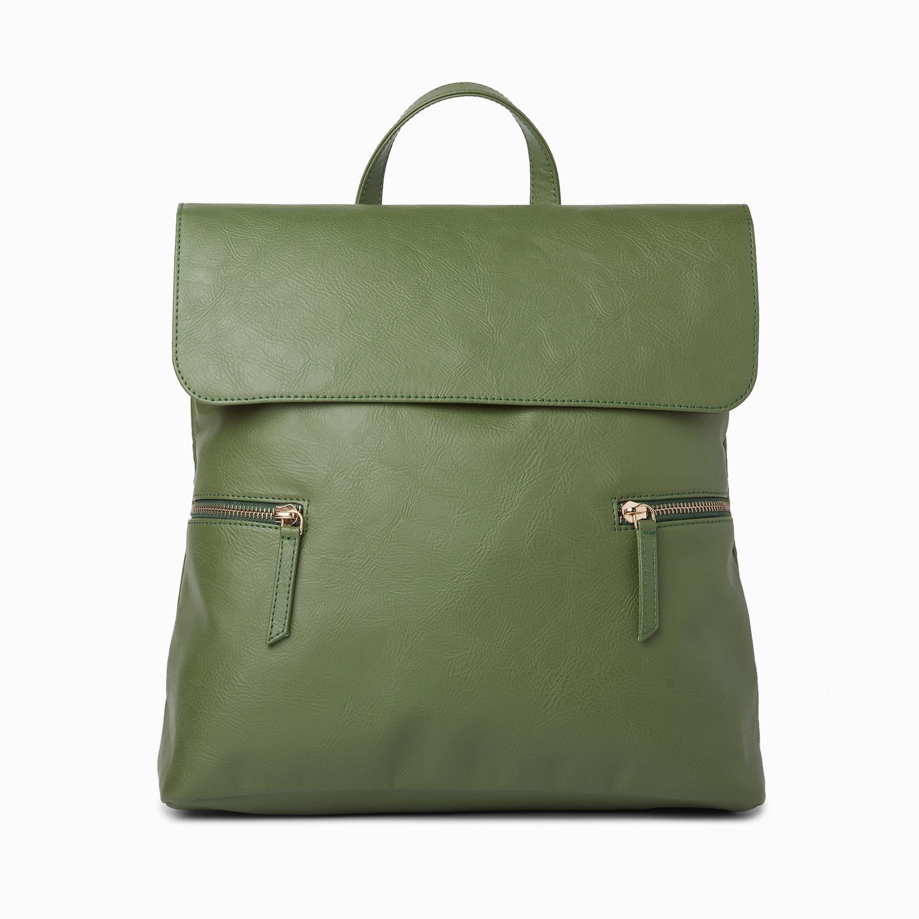 Olive Zipper Backpack