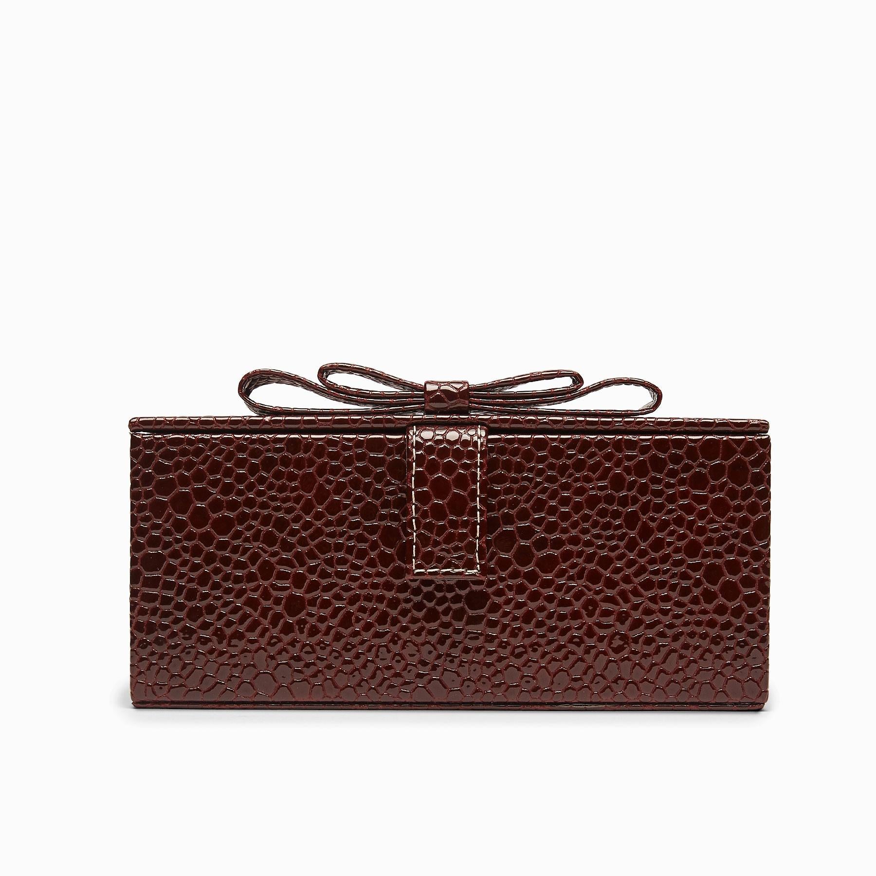 Oxblood Textured Leather Jewellery Box