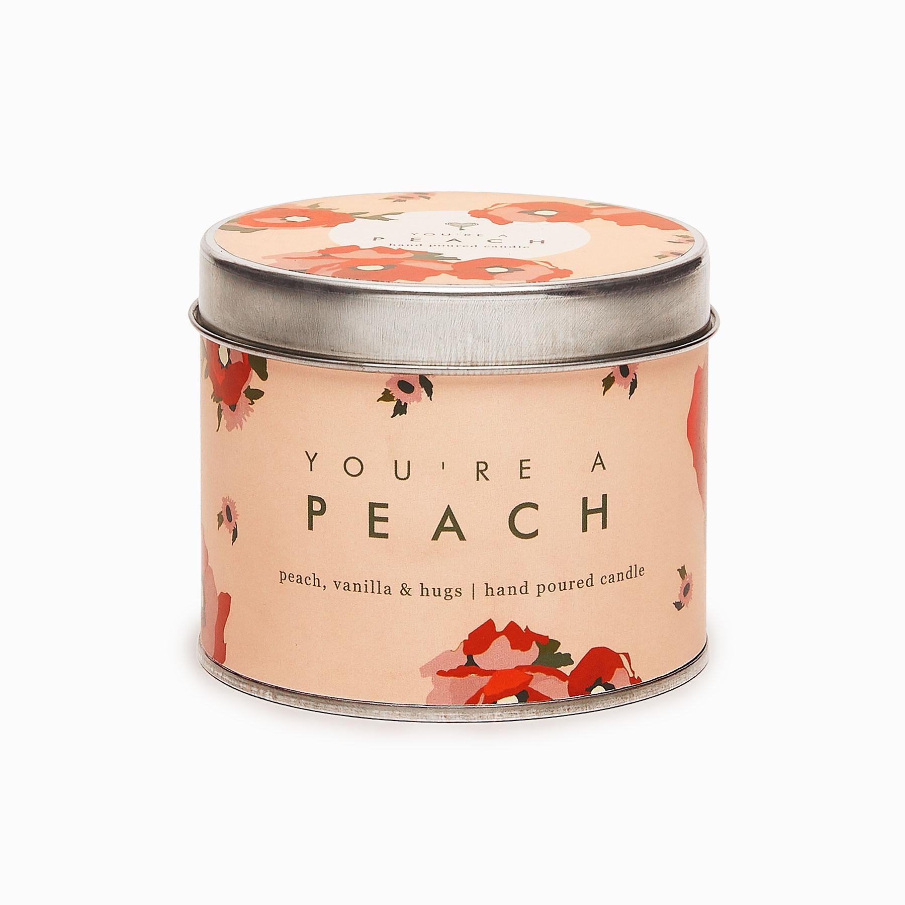 Peach Candle Tin