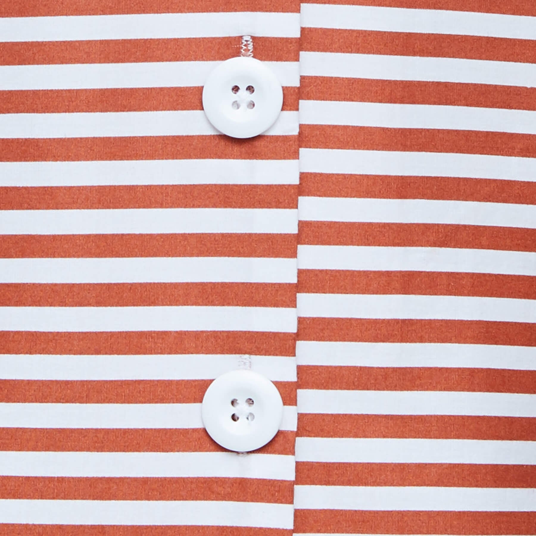 Rust Striped Back Button Shift Dress