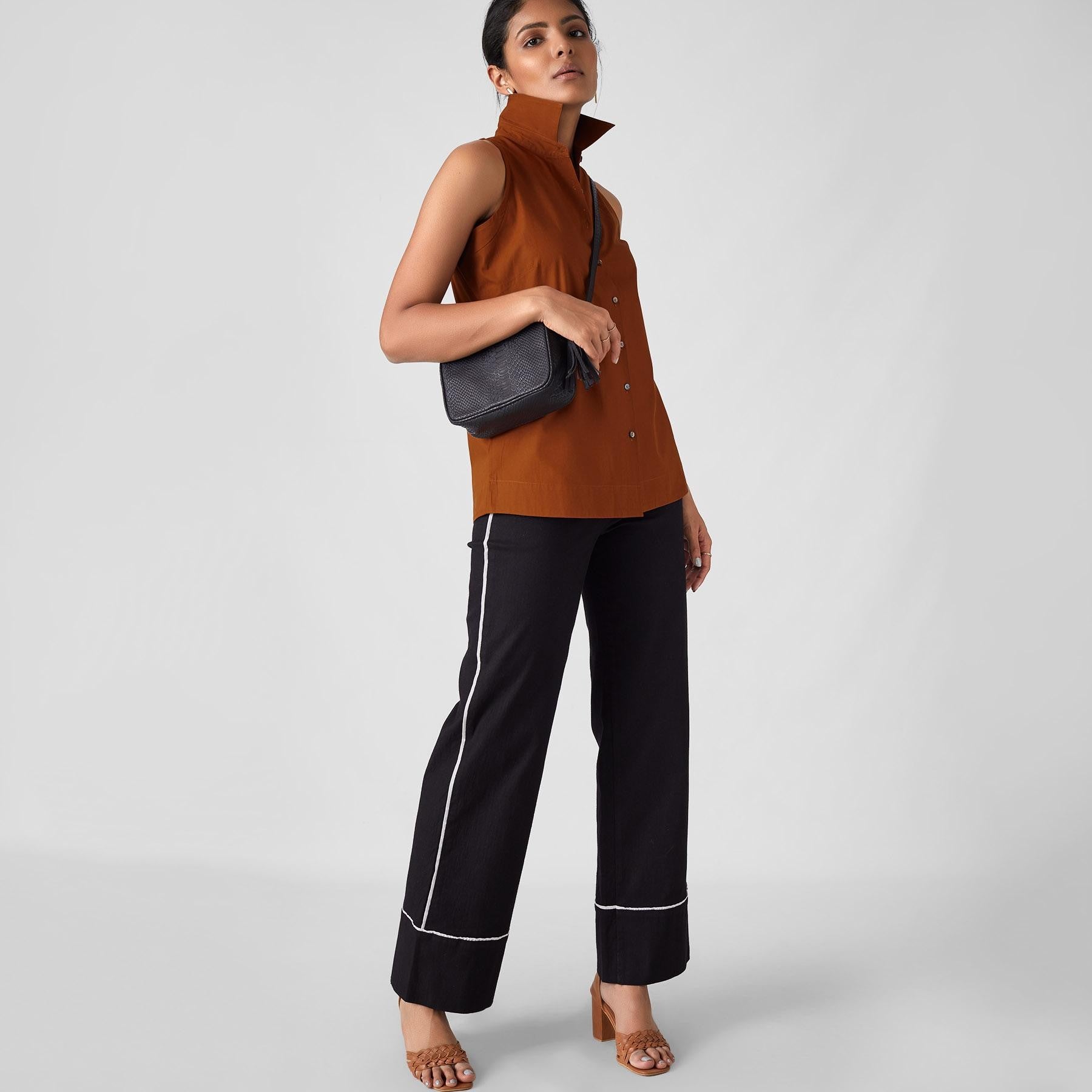 Monochrome High Waist Pants