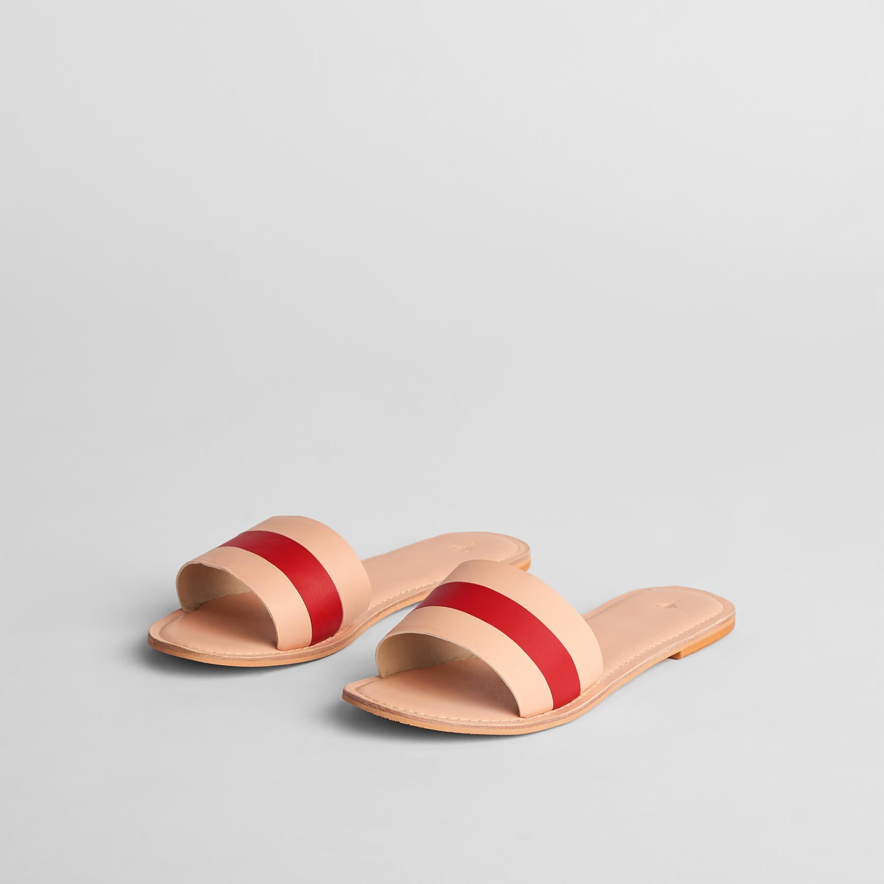 Salmon & Scarlet Stripe Sliders