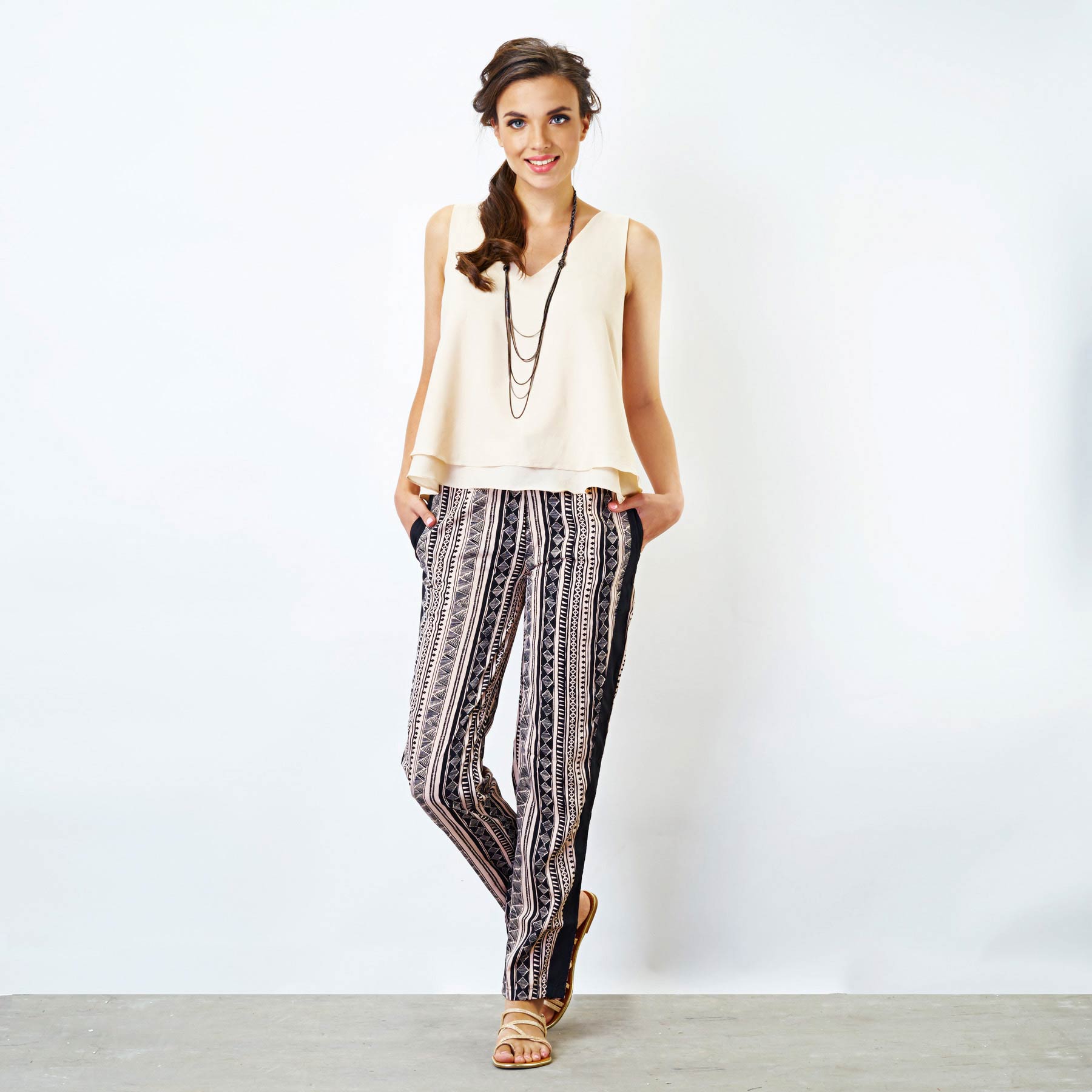 Slouchy Tribal Print Pants