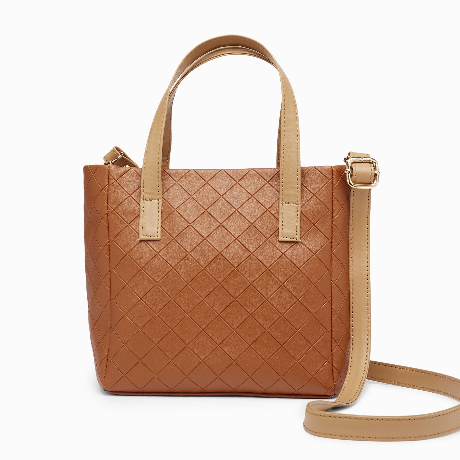 Tan & Beige Textured Sling
