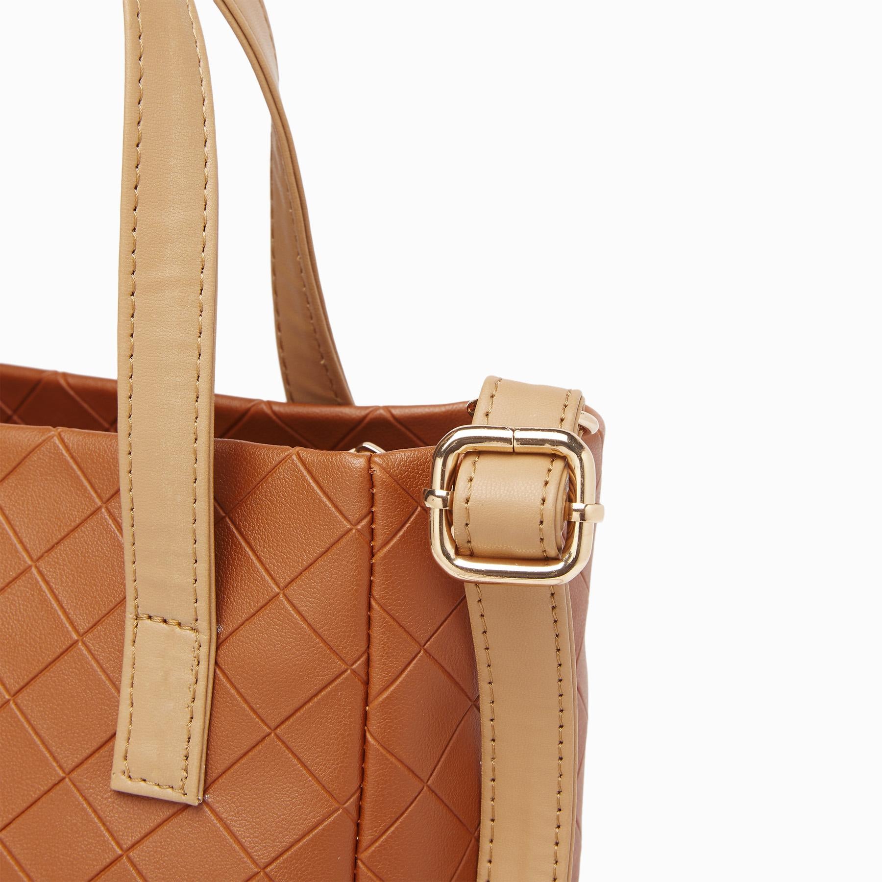 Tan & Beige Textured Sling