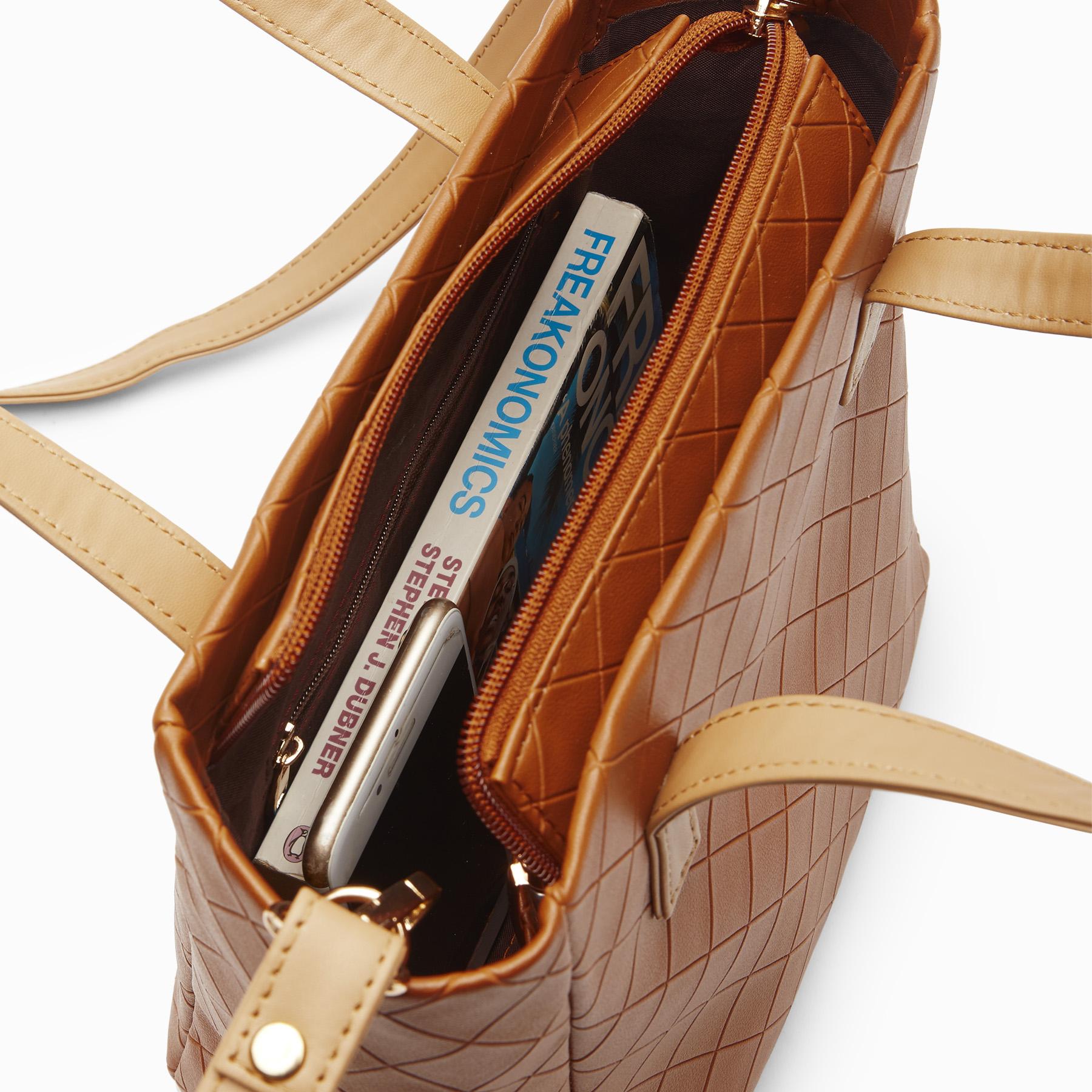 Tan & Beige Textured Sling
