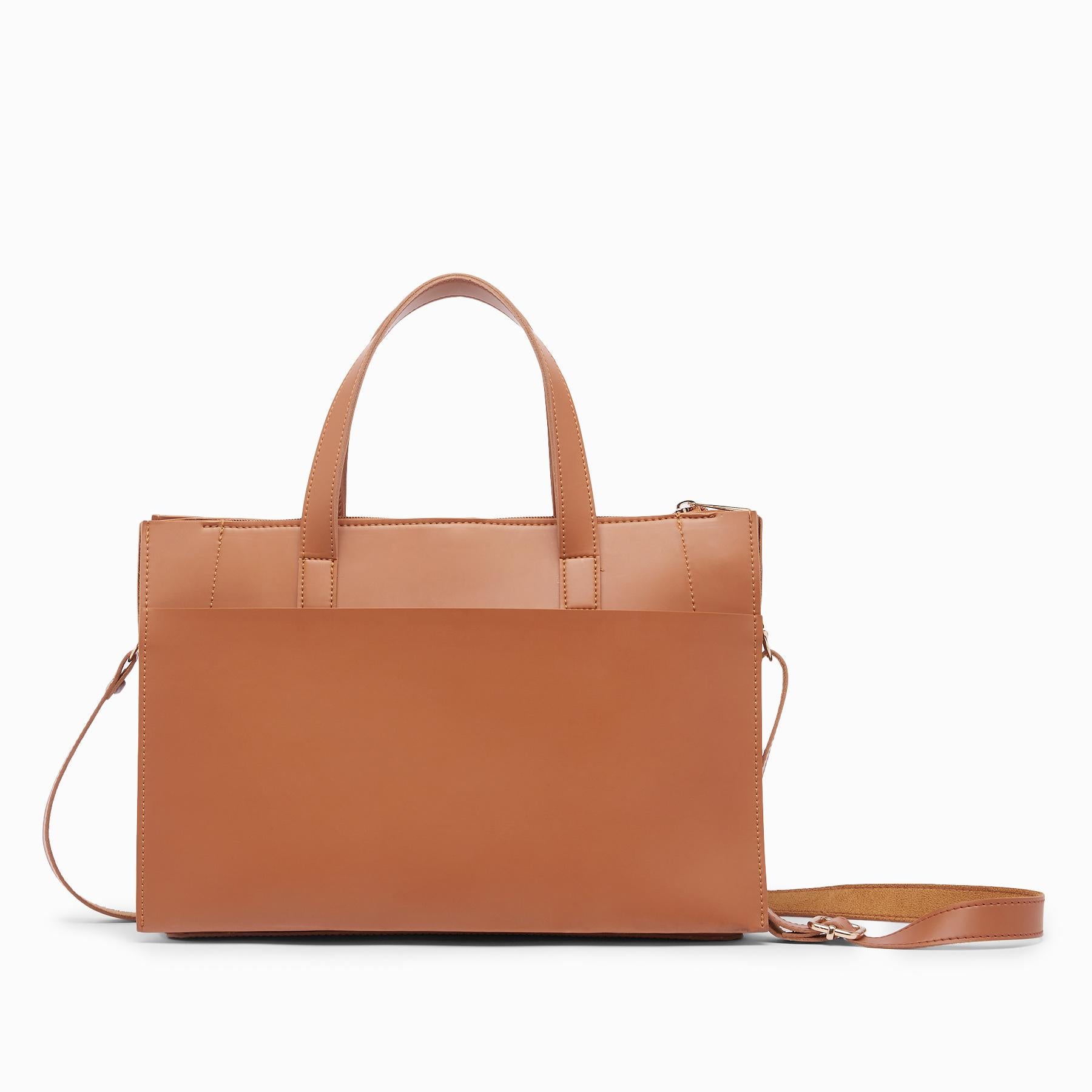 Tan Tassel Work Tote