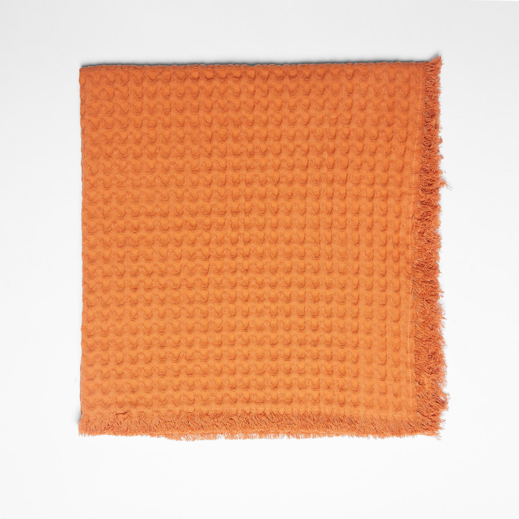 Tangerine Waffle Bath Towel