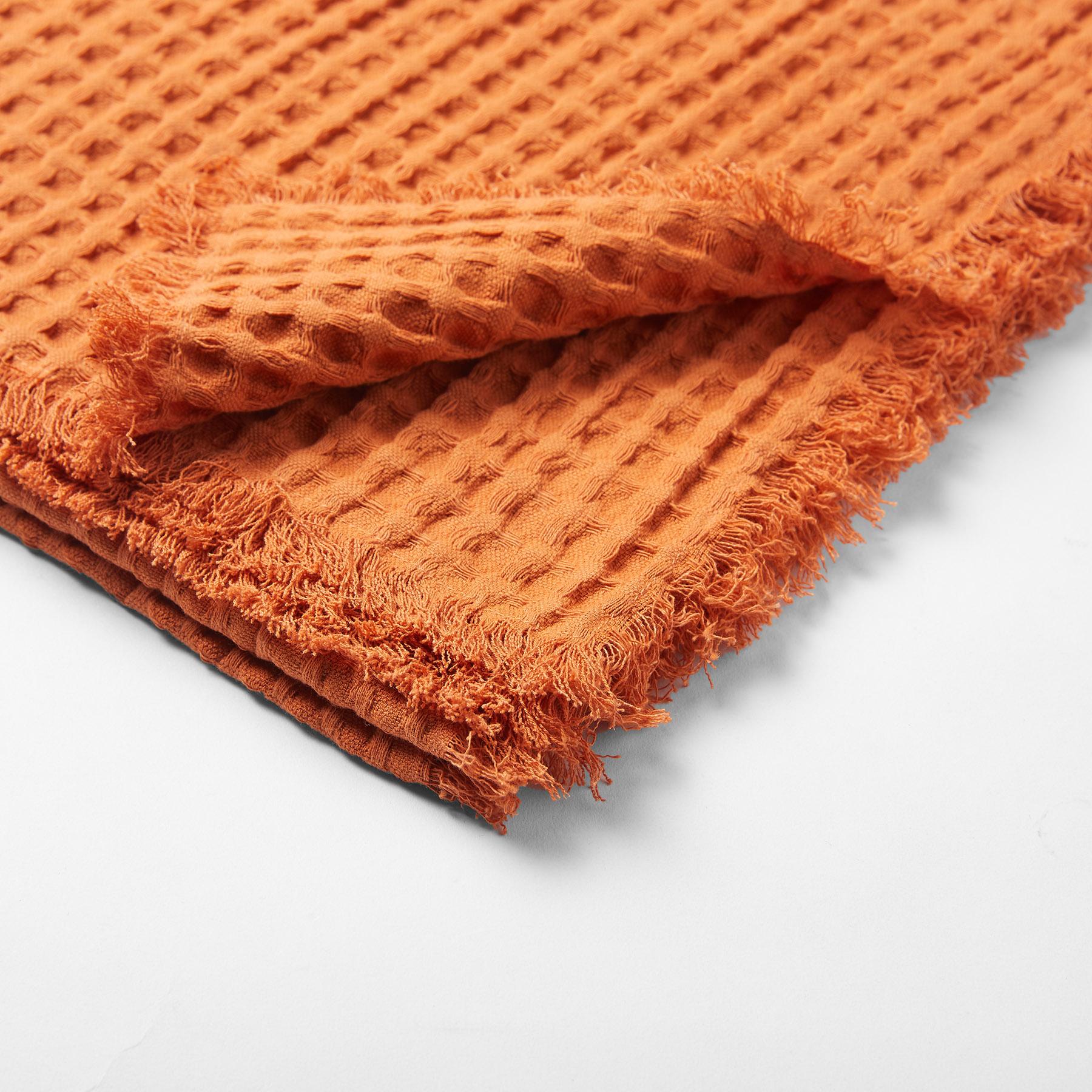 Tangerine Waffle Bath Towel