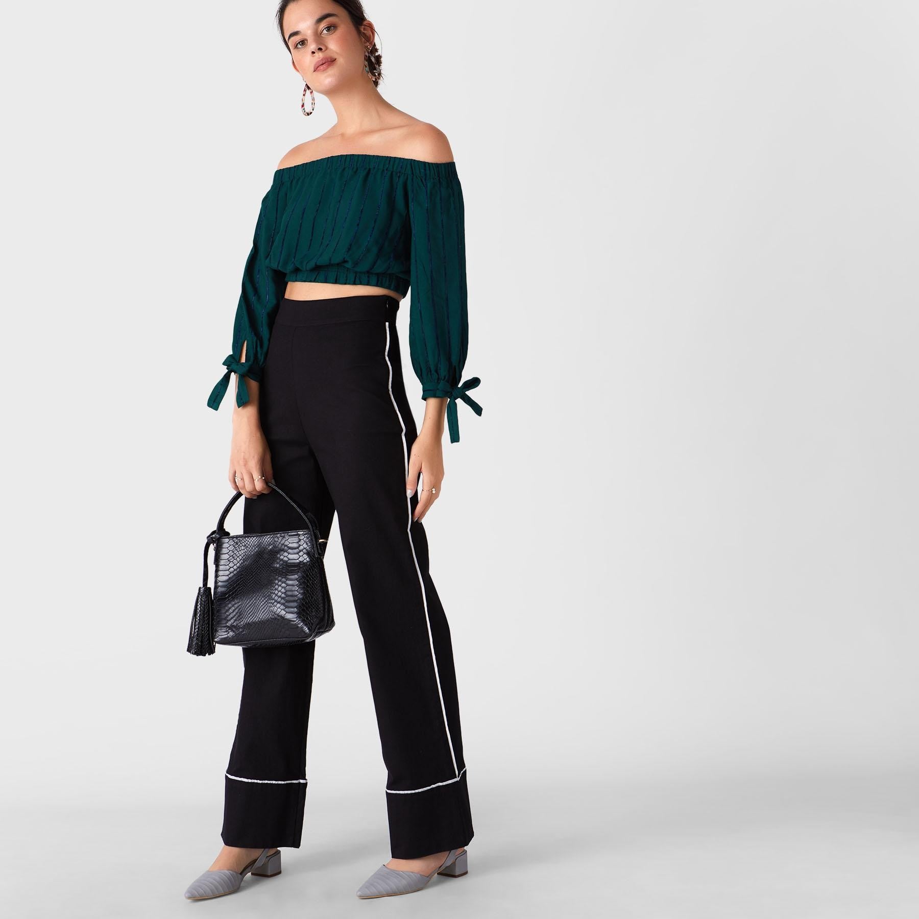 Monochrome High Waist Pants